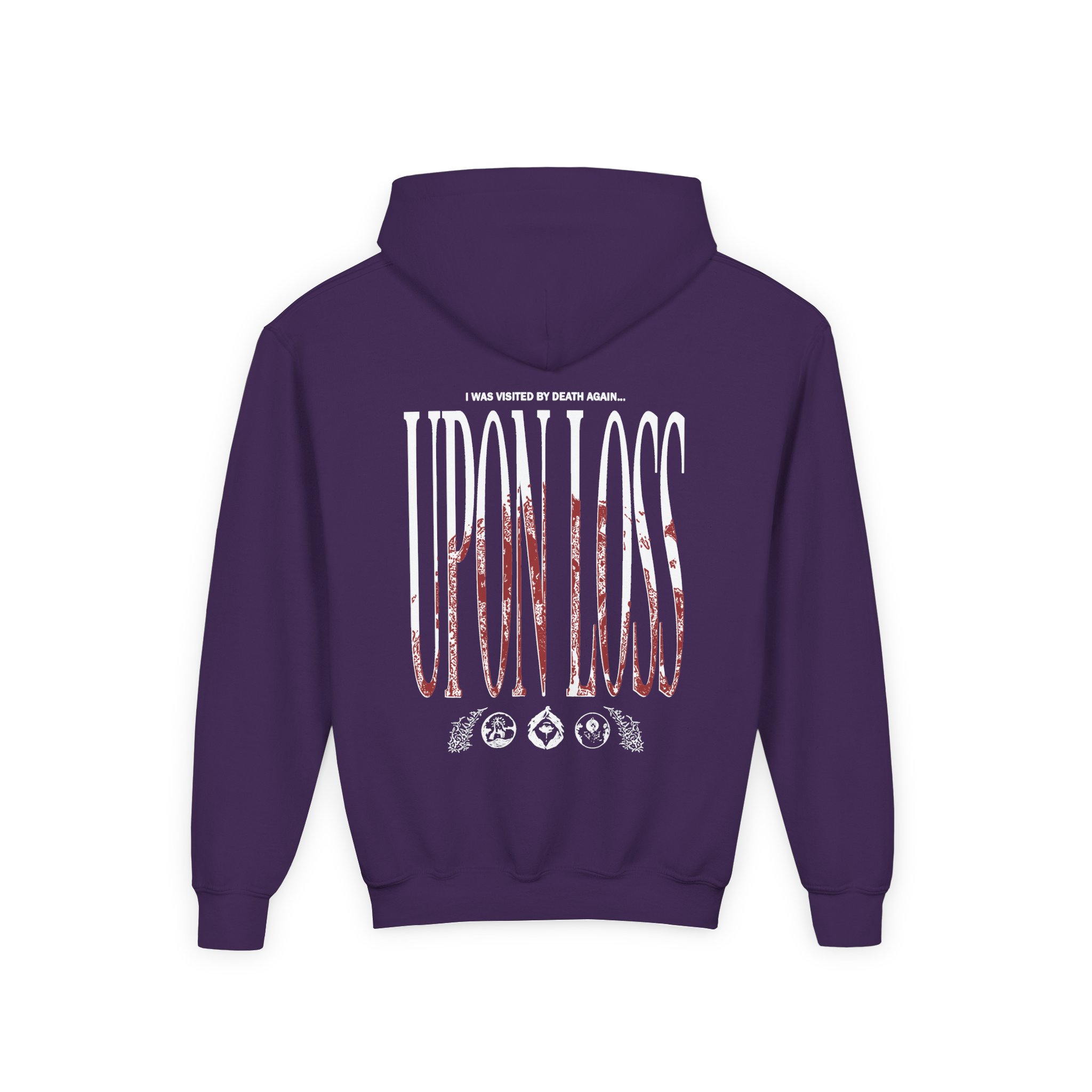 Knocked Loose Atop Your Throne Youth Heavy Blend Hooded Sweatshirt - Image 6