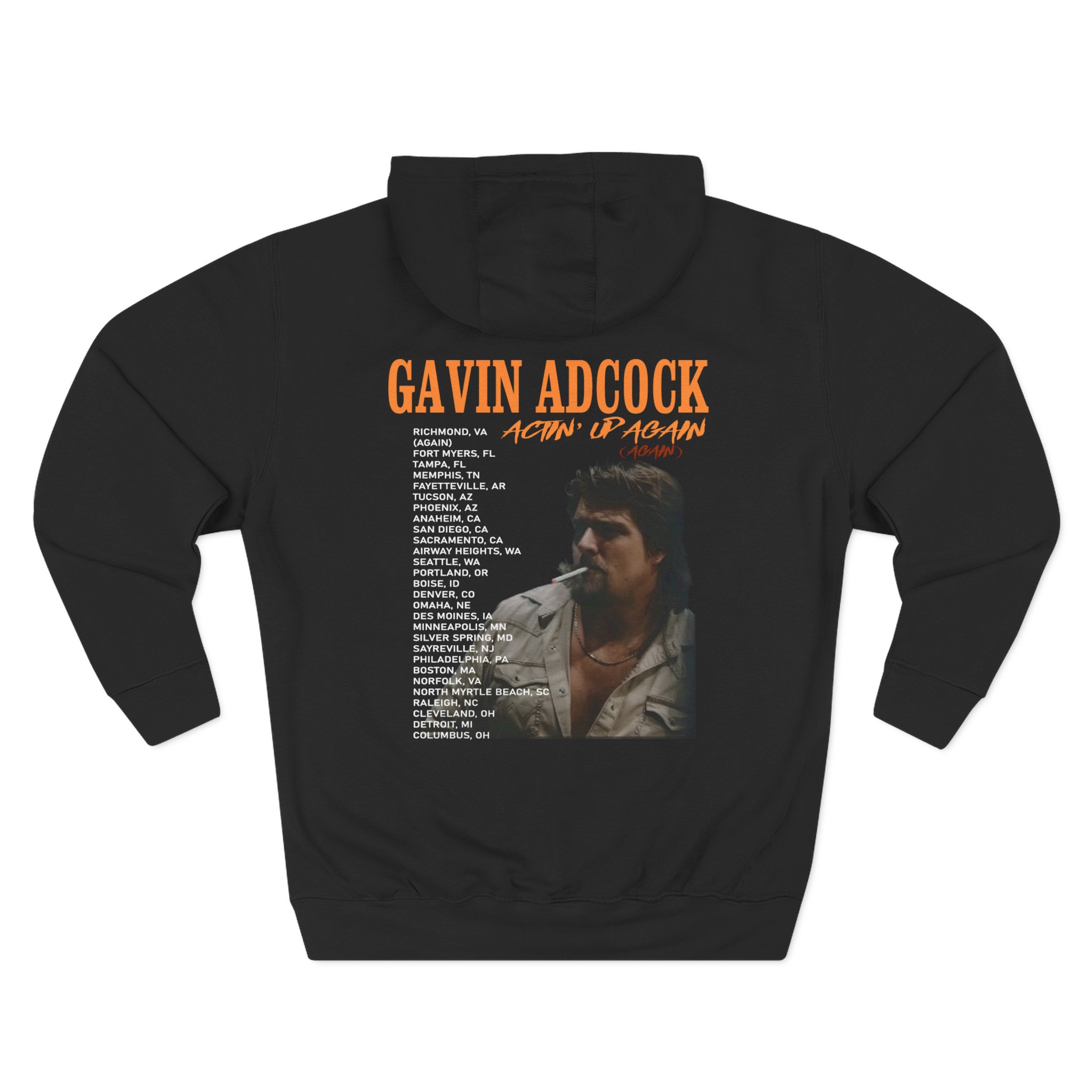 Gavin Adcock Actin' Up Again Tour Three-Panel Fleece Hoodie - Image 2