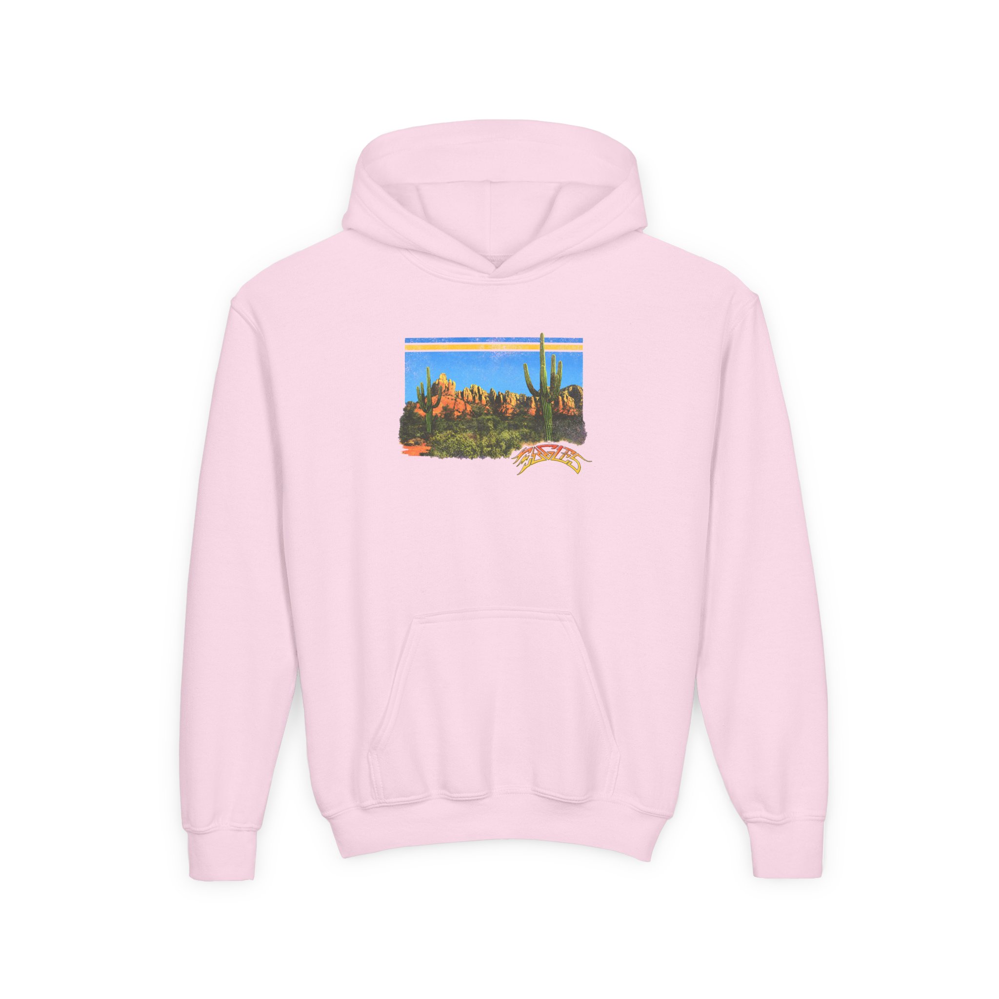 Youth The Eagles Peaceful Easy Feeling Desert Heavy Blend Hooded Sweatshirt - Image 9