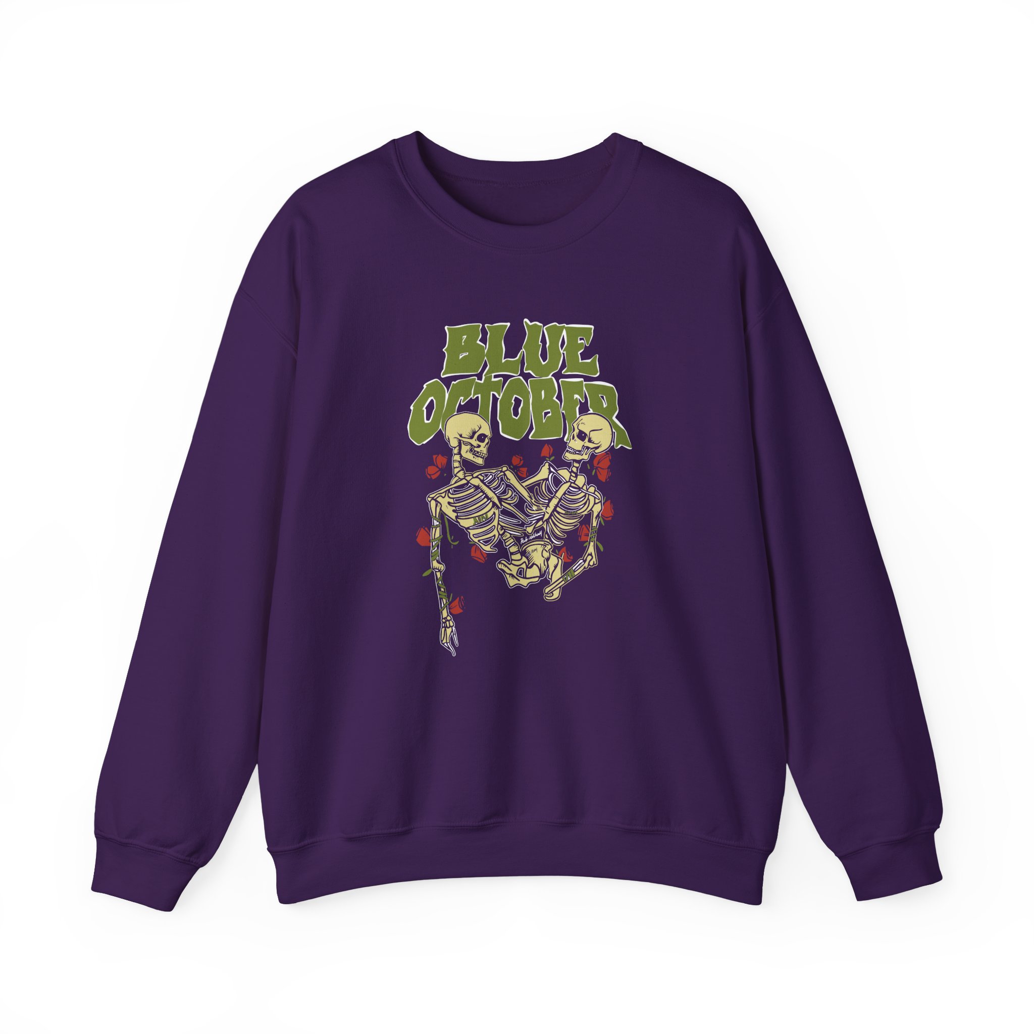 Blue October Skeleton Buddies Unisex Heavy Blend™ Crewneck Sweatshirt - Image 5