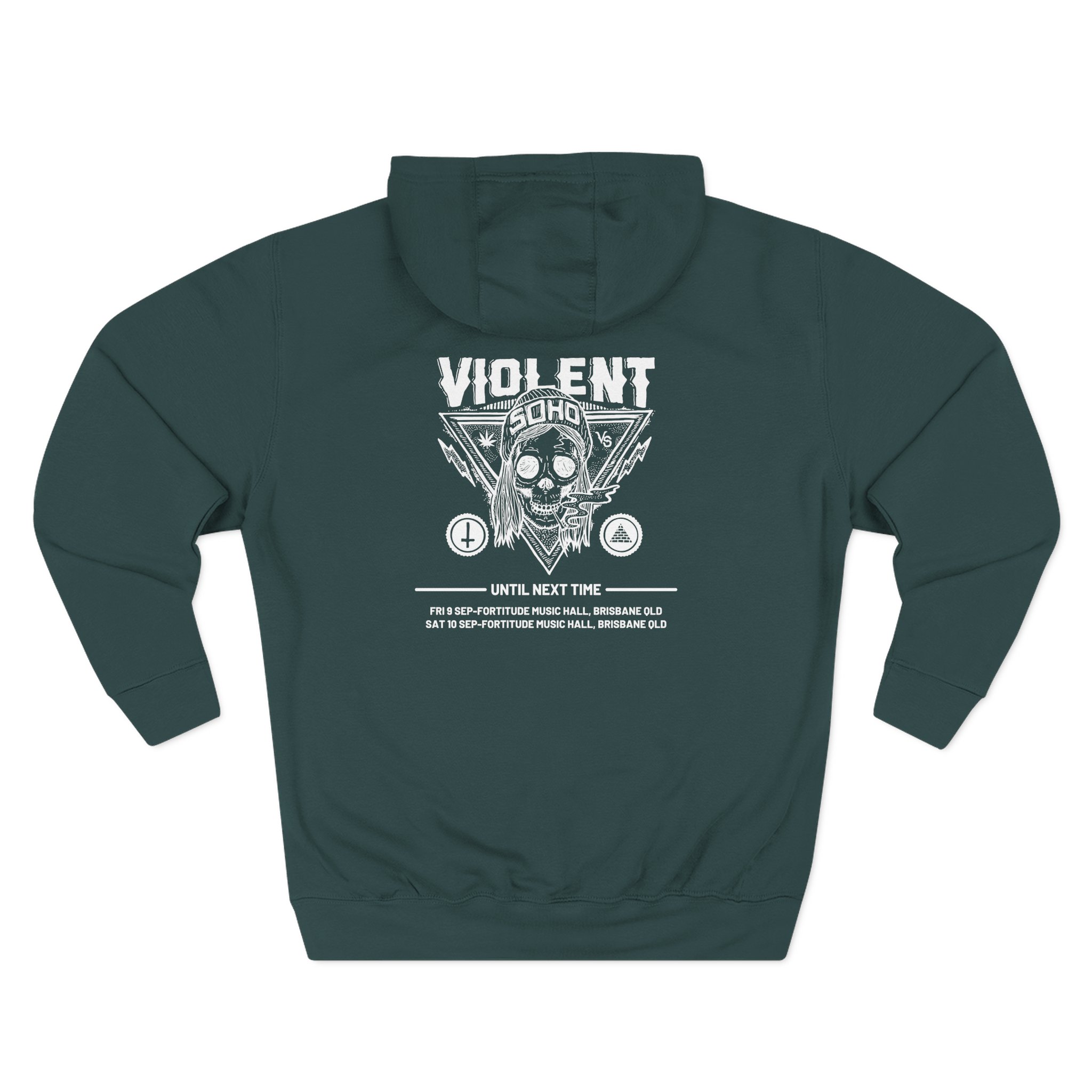 Violent Soho Until Next Time Blazin' Skull Three-Panel Fleece Hoodie - Image 8