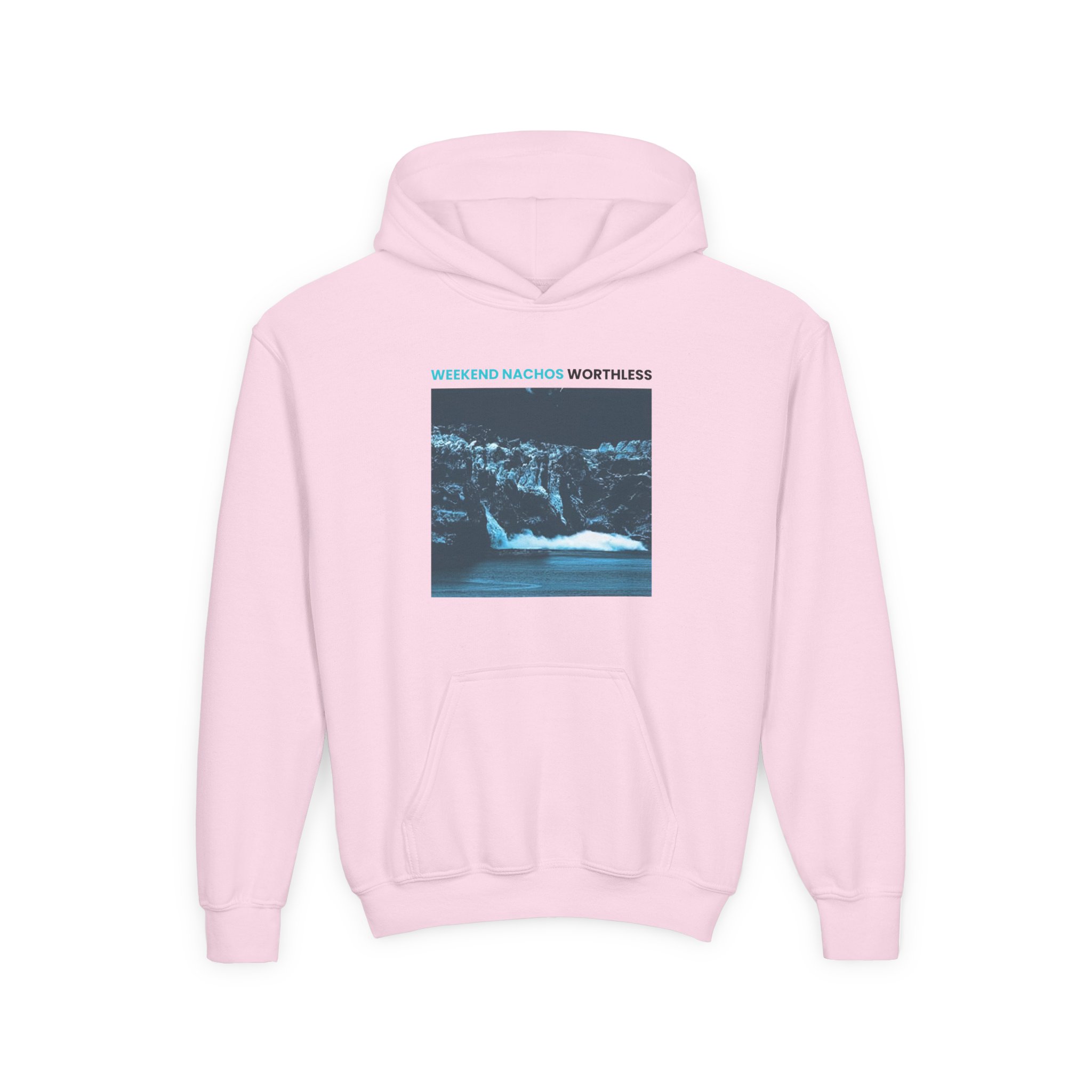 Youth Weekend Nachos Worthless Heavy Blend Hooded Sweatshirt - Image 7