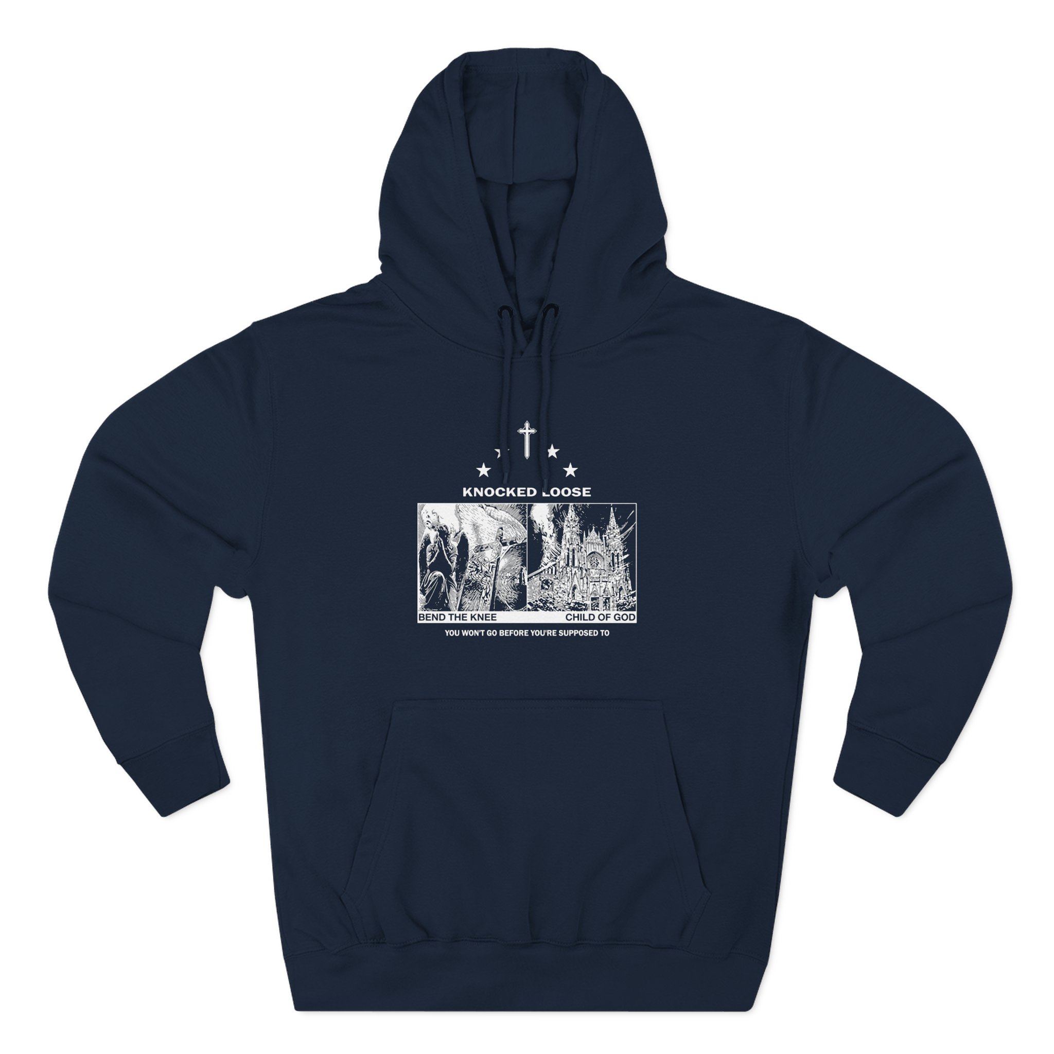 Knocked Loose Blinding Faith Royal Three-Panel Fleece Hoodie - Image 7
