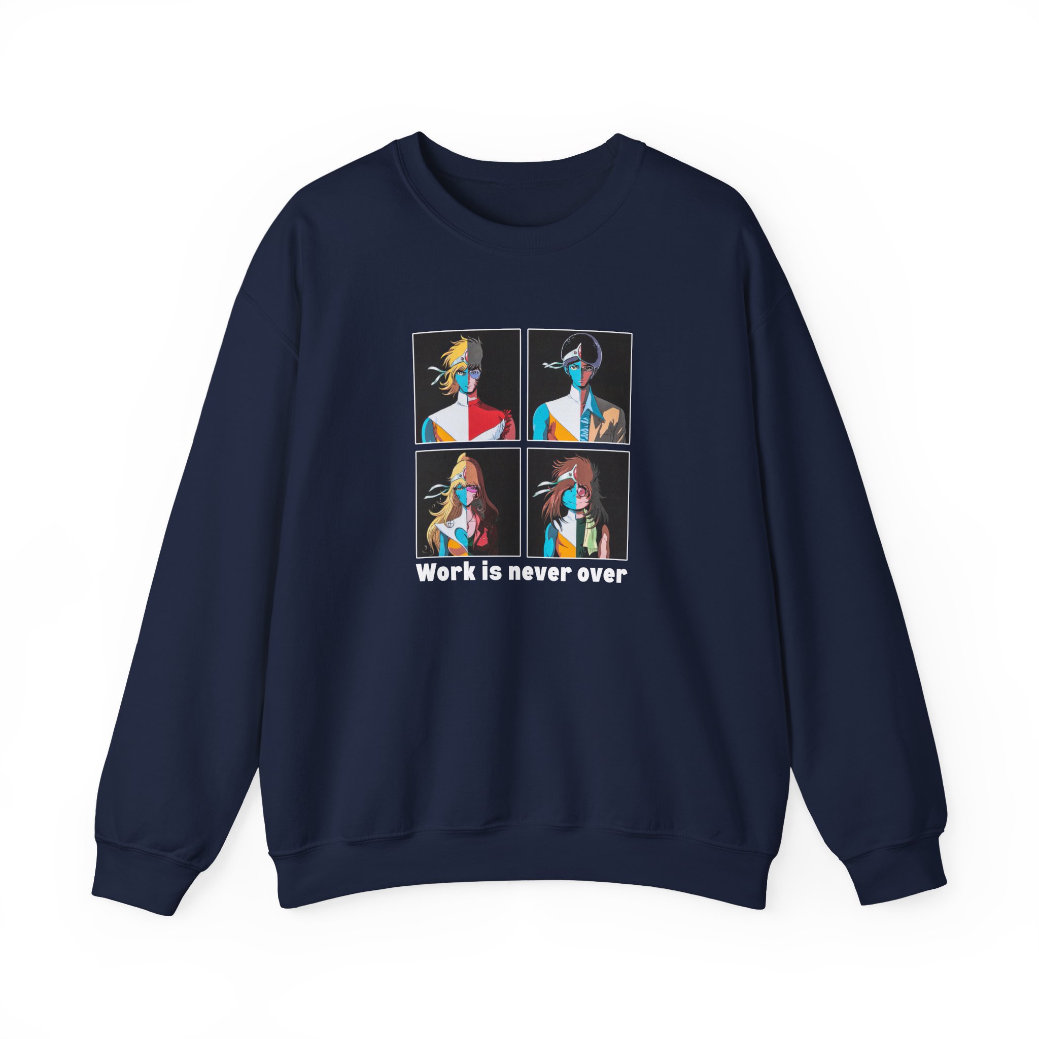 Daft Punk Work is never over Unisex Heavy Blend™ Crewneck Sweatshirt - Image 17