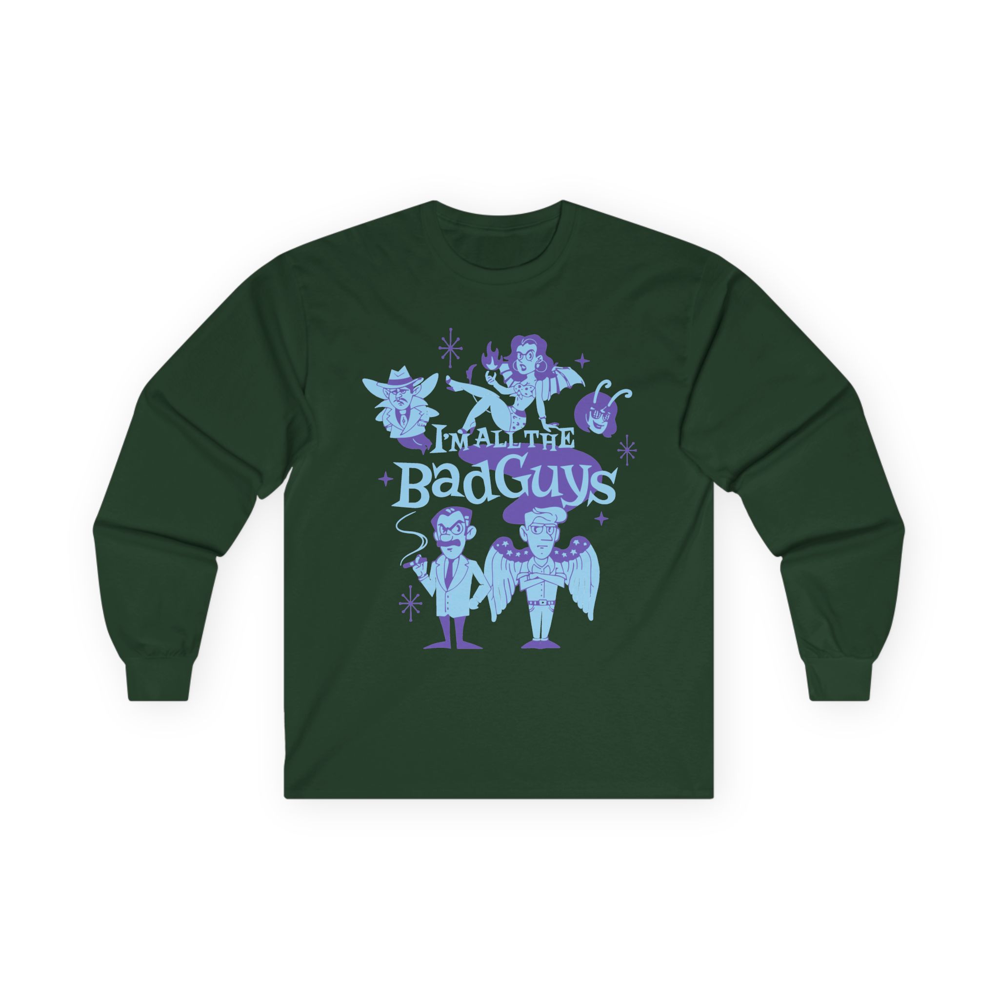 Dropout I'm All The Bad Guys Unisex Ultra Cotton Long Sleeve Tee - Image 7