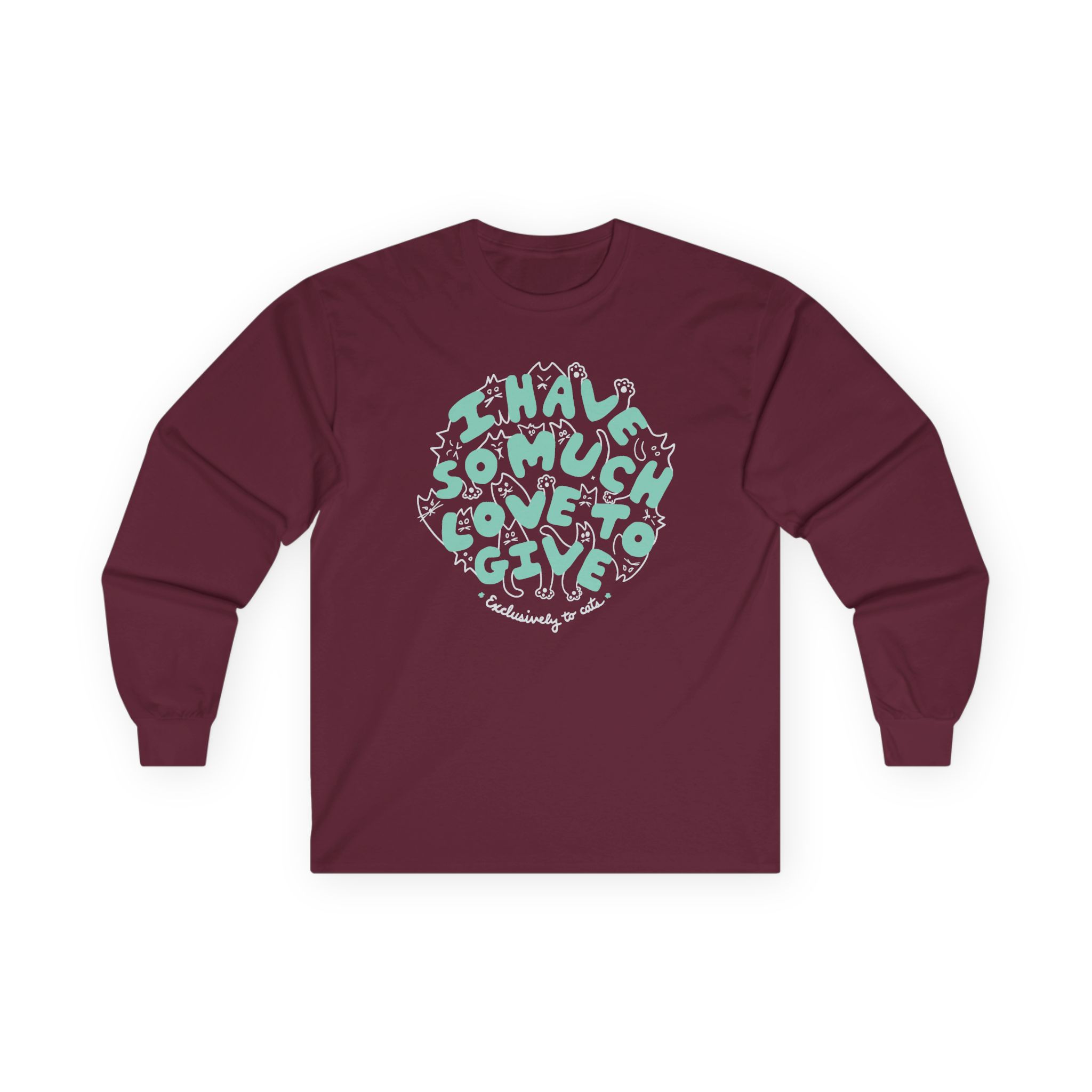 Dropout Exclusively To Cats Unisex Ultra Cotton Long Sleeve Tee - Image 3