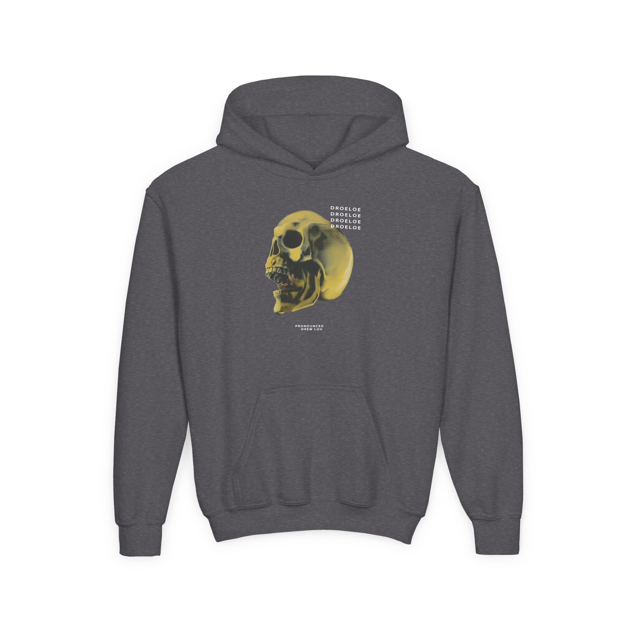 Deadbeats Gold Skull Youth Heavy Blend Hooded Sweatshirt - Image 9