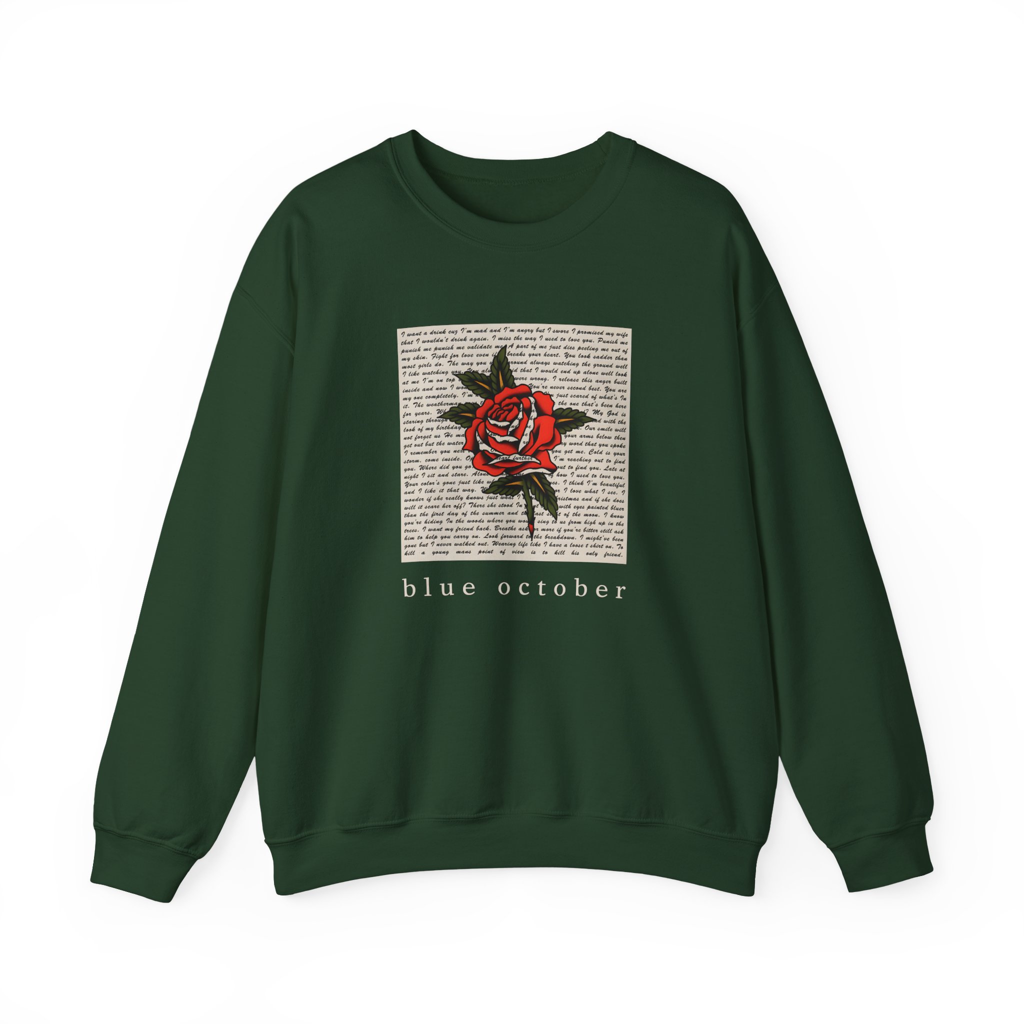 Blue October Rose Lyric Unisex Heavy Blend™ Crewneck Sweatshirt - Image 7