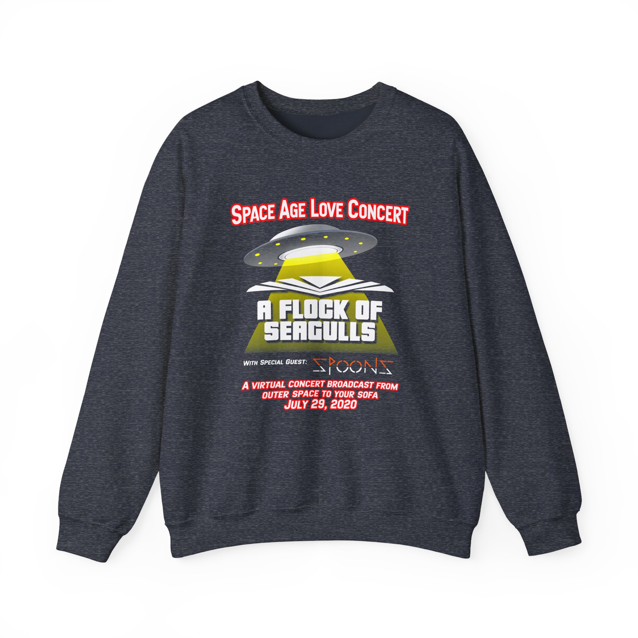 A Flock of Seagulls Space Age Love Concert Unisex Heavy Blend™ Crewneck Sweatshirt - Image 7