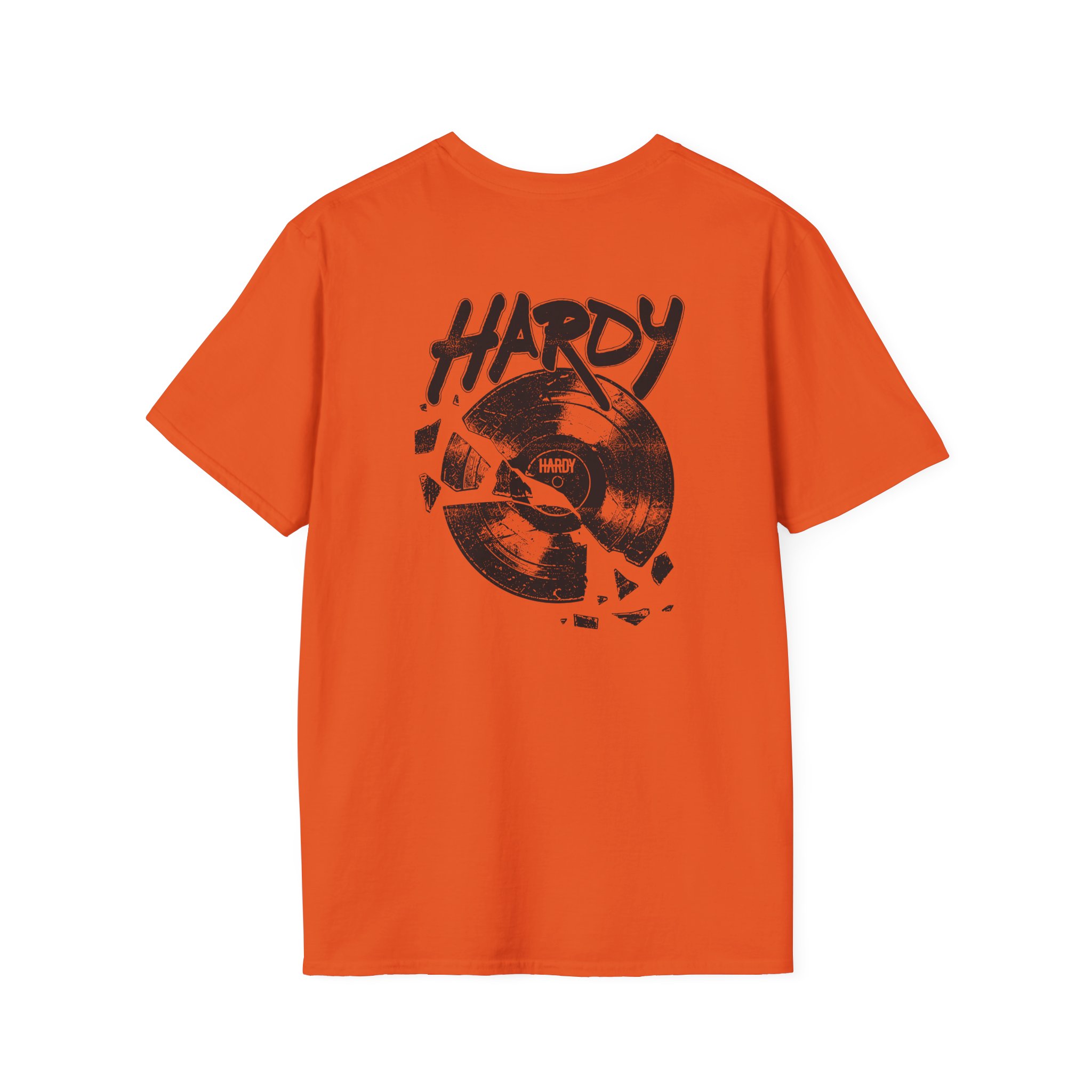 Hd Orange Record Unisex Softstyle T-Shirt - Image 2