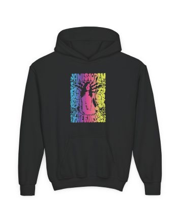 Janis Joplin at the Filmore Youth Heavy Blend Hooded Sweatshirt
