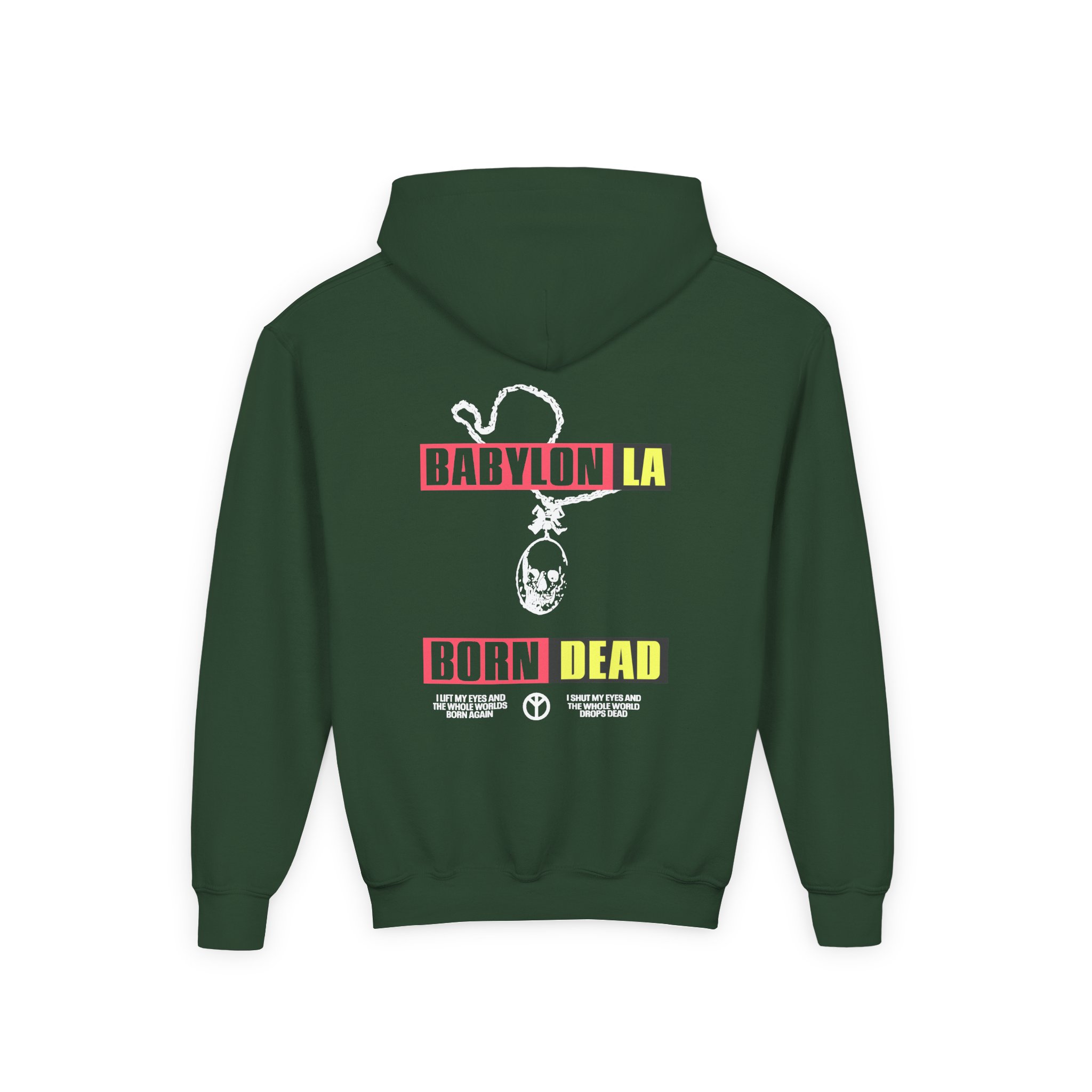 Babylon Born Dead Youth Heavy Blend Hooded Sweatshirt - Image 4