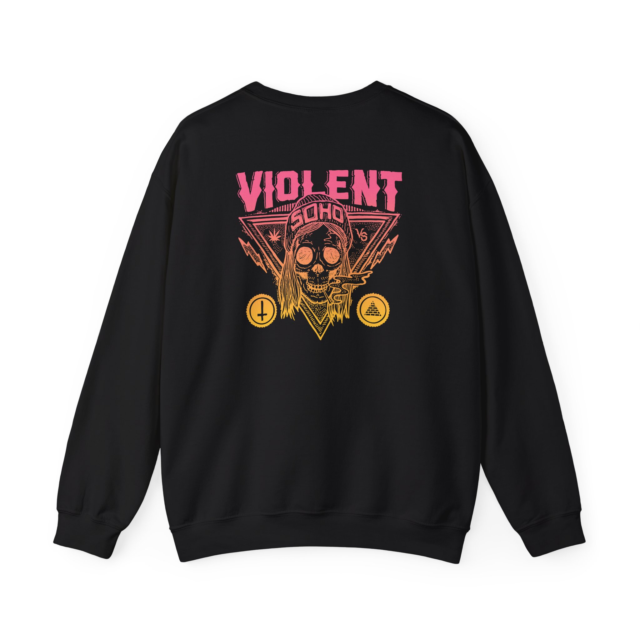 Violent Soho Blazin' Skull Gradient Unisex Heavy Blend™ Crewneck Sweatshirt - Image 2