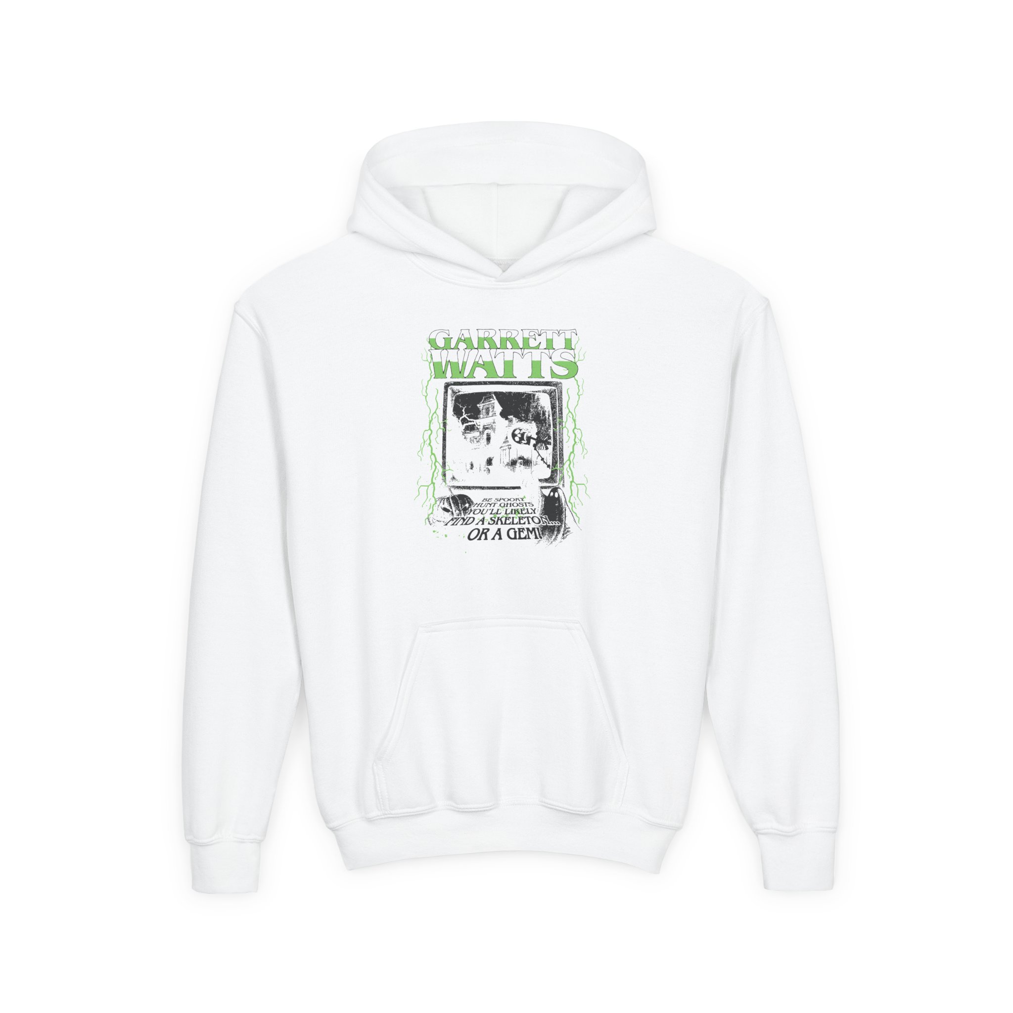 Garrett Watts the Haunted Glow Youth Heavy Blend Hooded Sweatshirt
