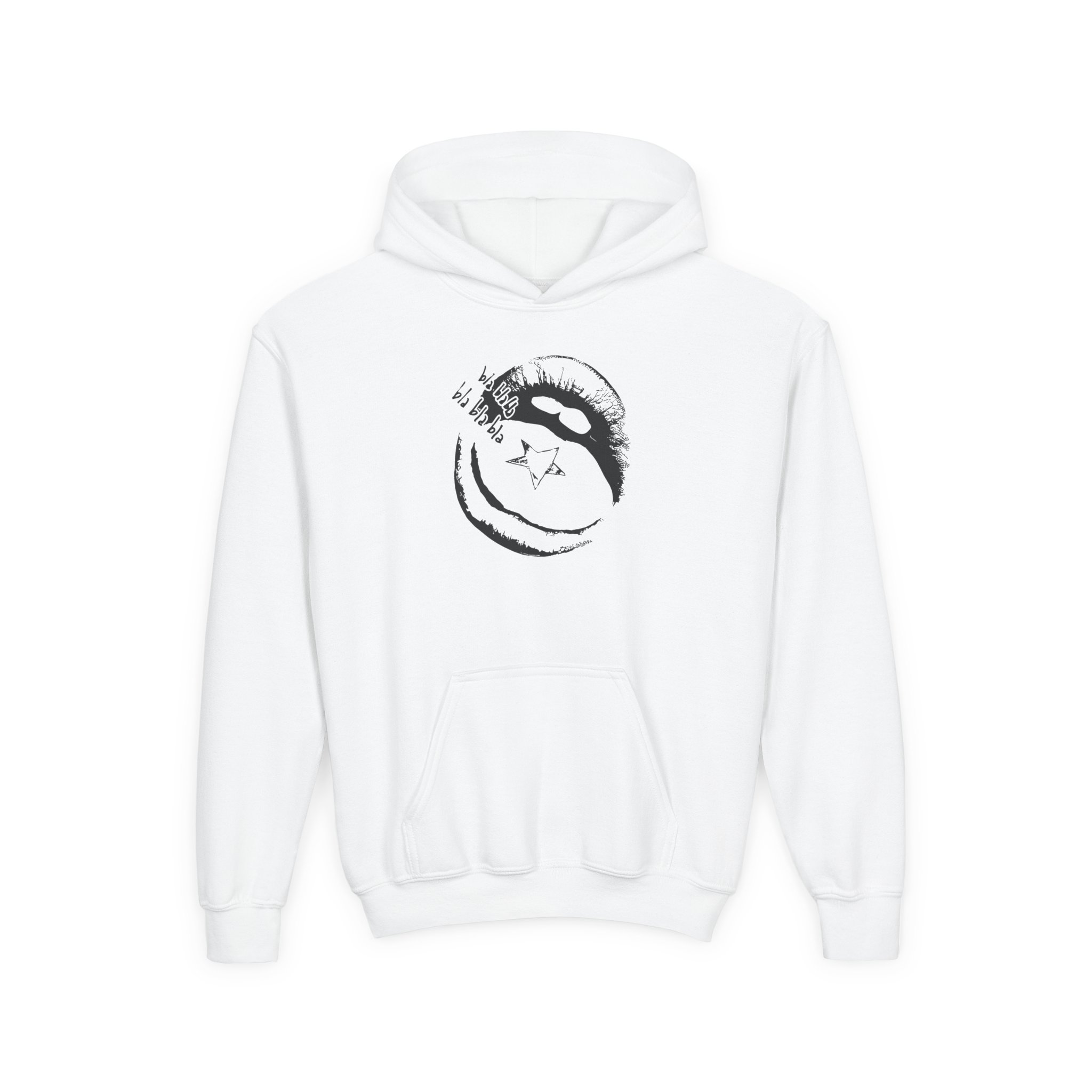 Maneskin BLA BLA BLA Youth Heavy Blend Hooded Sweatshirt - Image 3