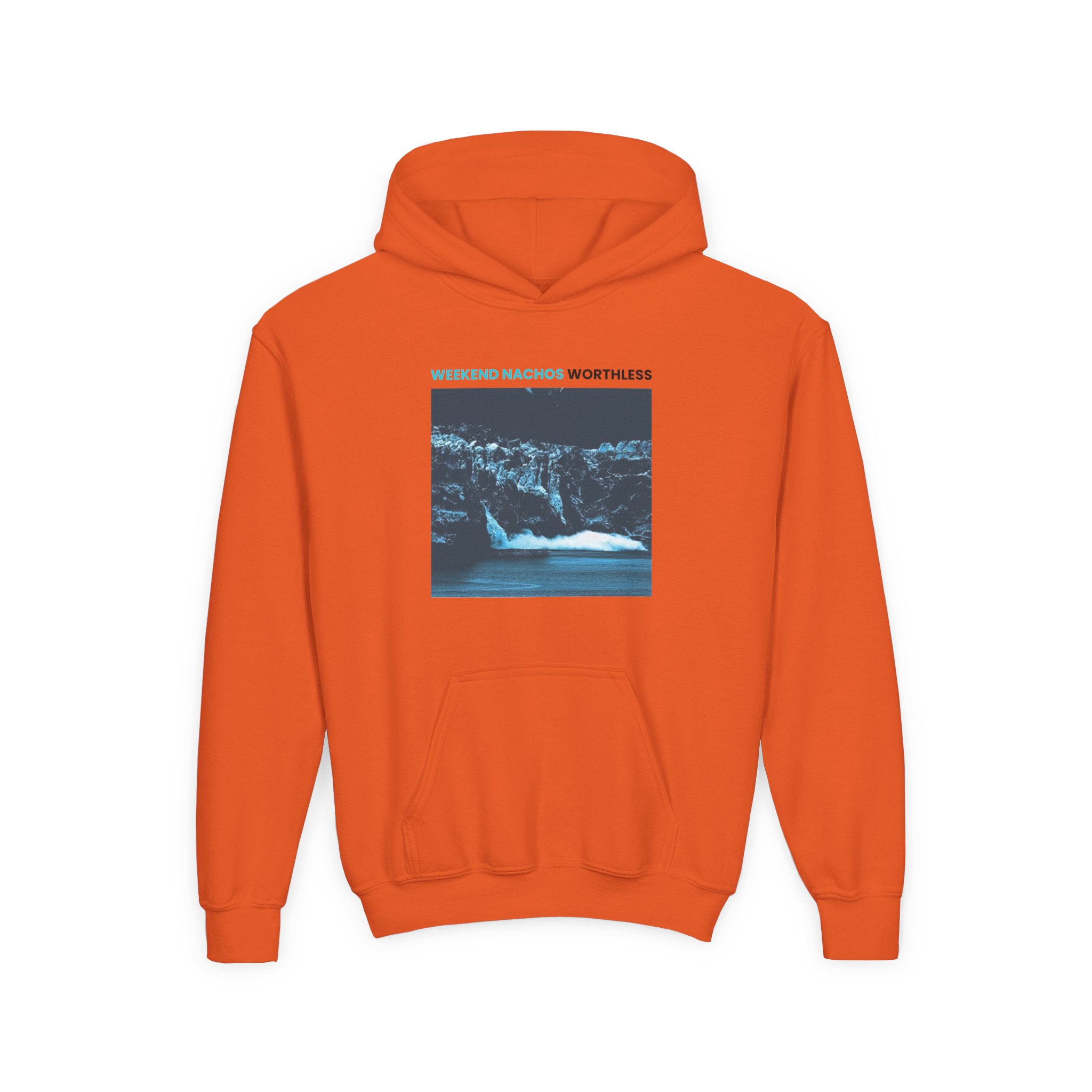Youth Weekend Nachos Worthless Heavy Blend Hooded Sweatshirt - Image 5