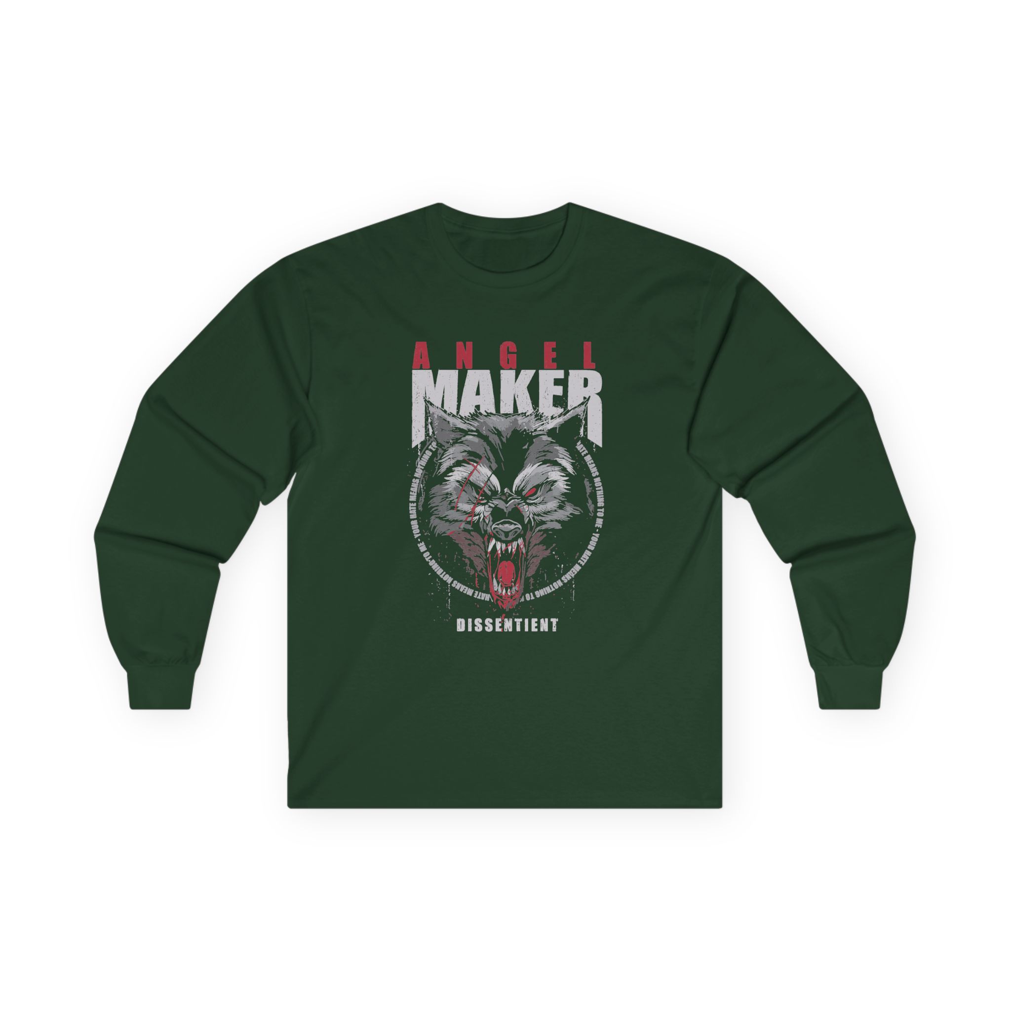 Angelmaker Battle Wolf Unisex Ultra Cotton Long Sleeve Tee - Image 5
