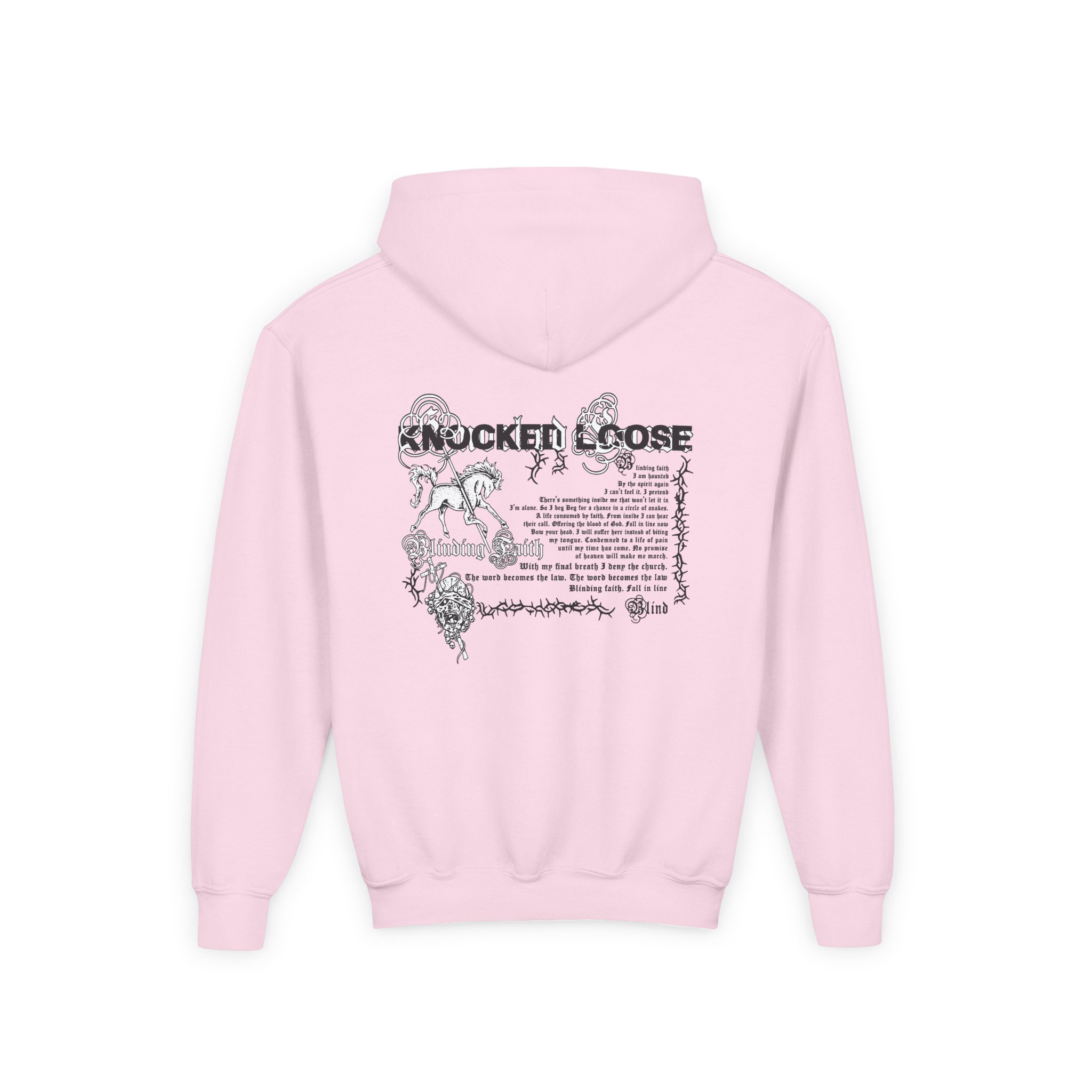 Knocked Loose Blinding Faith Youth Heavy Blend Hooded Sweatshirt - Image 6