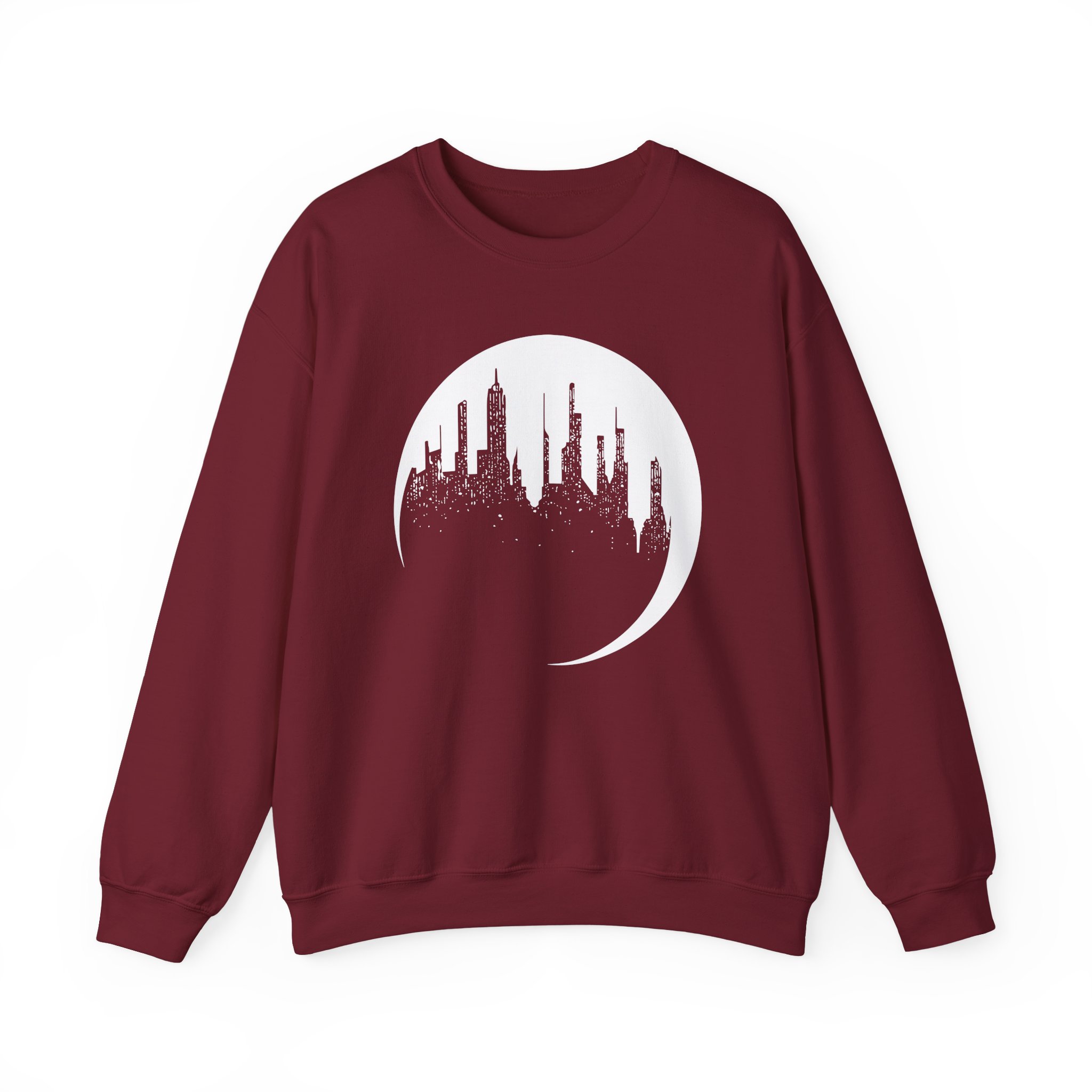 Dropout Unsleeping City Glow-In-The-Dark Unisex Heavy Blend™ Crewneck Sweatshirt - Image 15