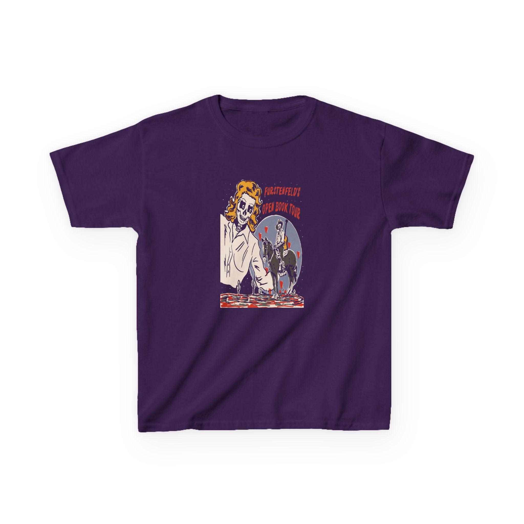 Blue October Open Book Skeleton Cowboy Kids Heavy Cotton™ Tee - Image 7