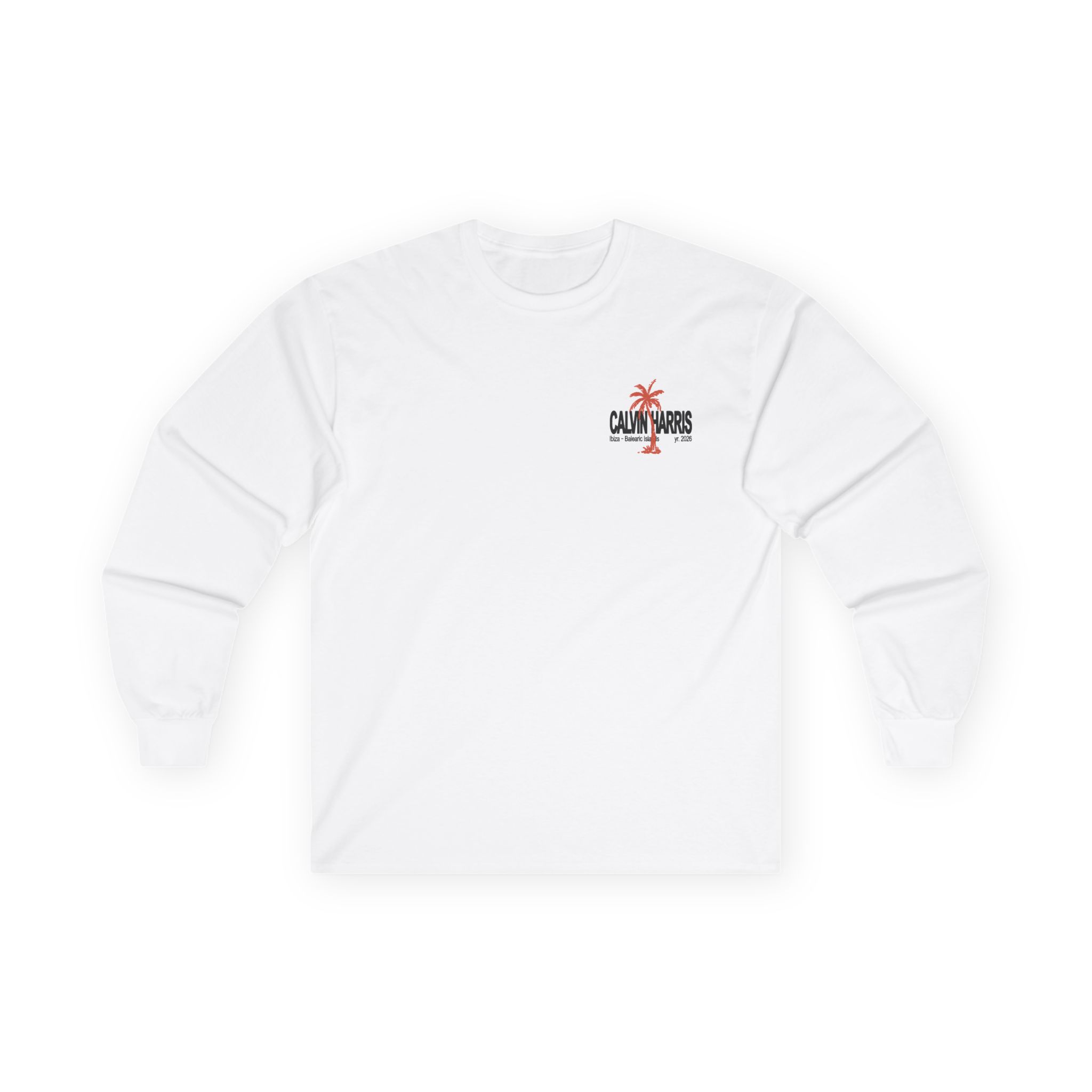 Calvin Harris Ecru Palm Unisex Ultra Cotton Long Sleeve Tee