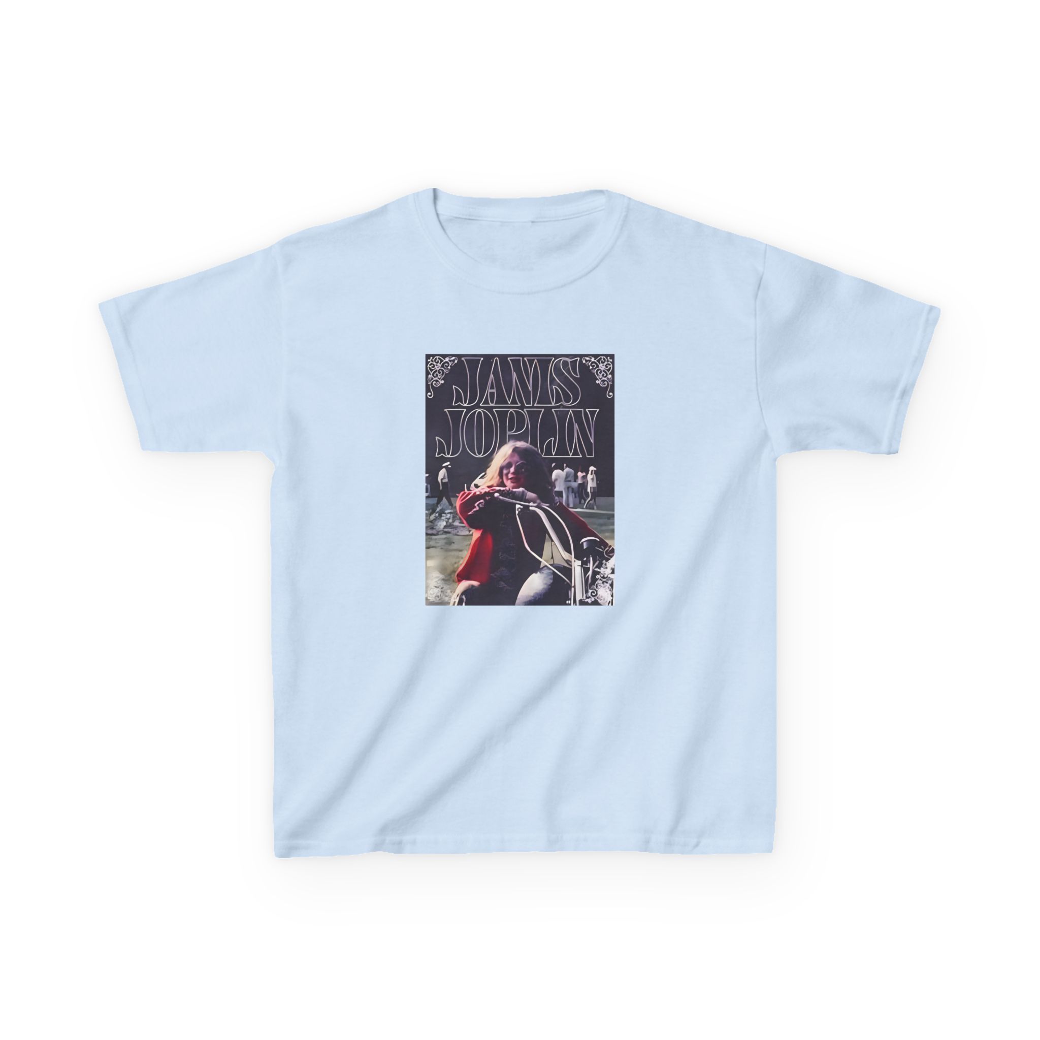 Janis Joplin Greatest Hits Motorcycle Cover Kids Heavy Cotton™ Tee - Image 15