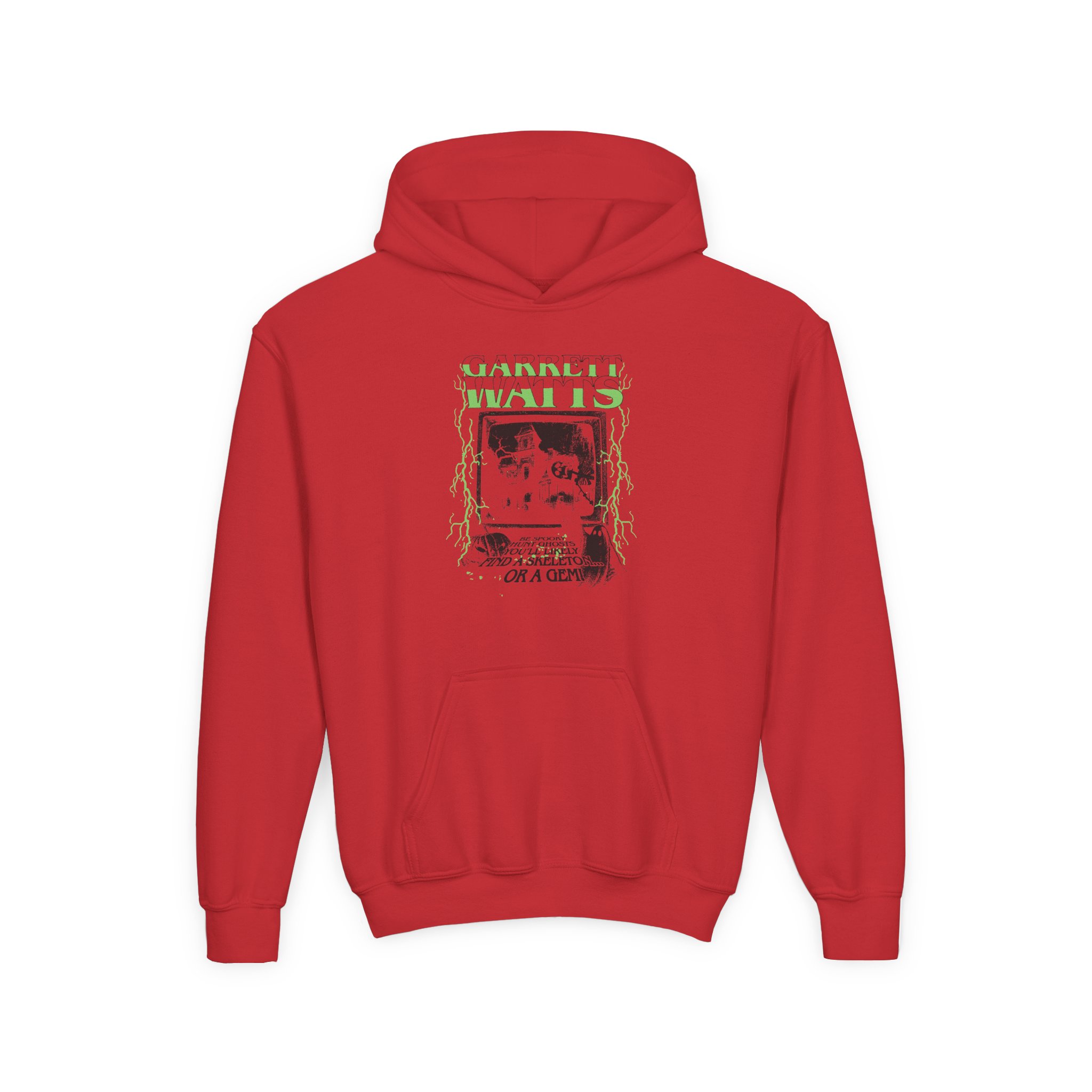 Garrett Watts the Haunted Glow Youth Heavy Blend Hooded Sweatshirt - Image 15