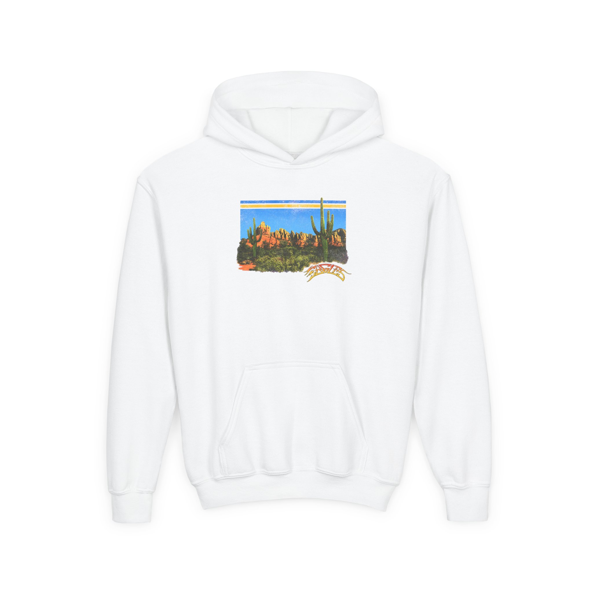 Youth The Eagles Peaceful Easy Feeling Desert Heavy Blend Hooded Sweatshirt