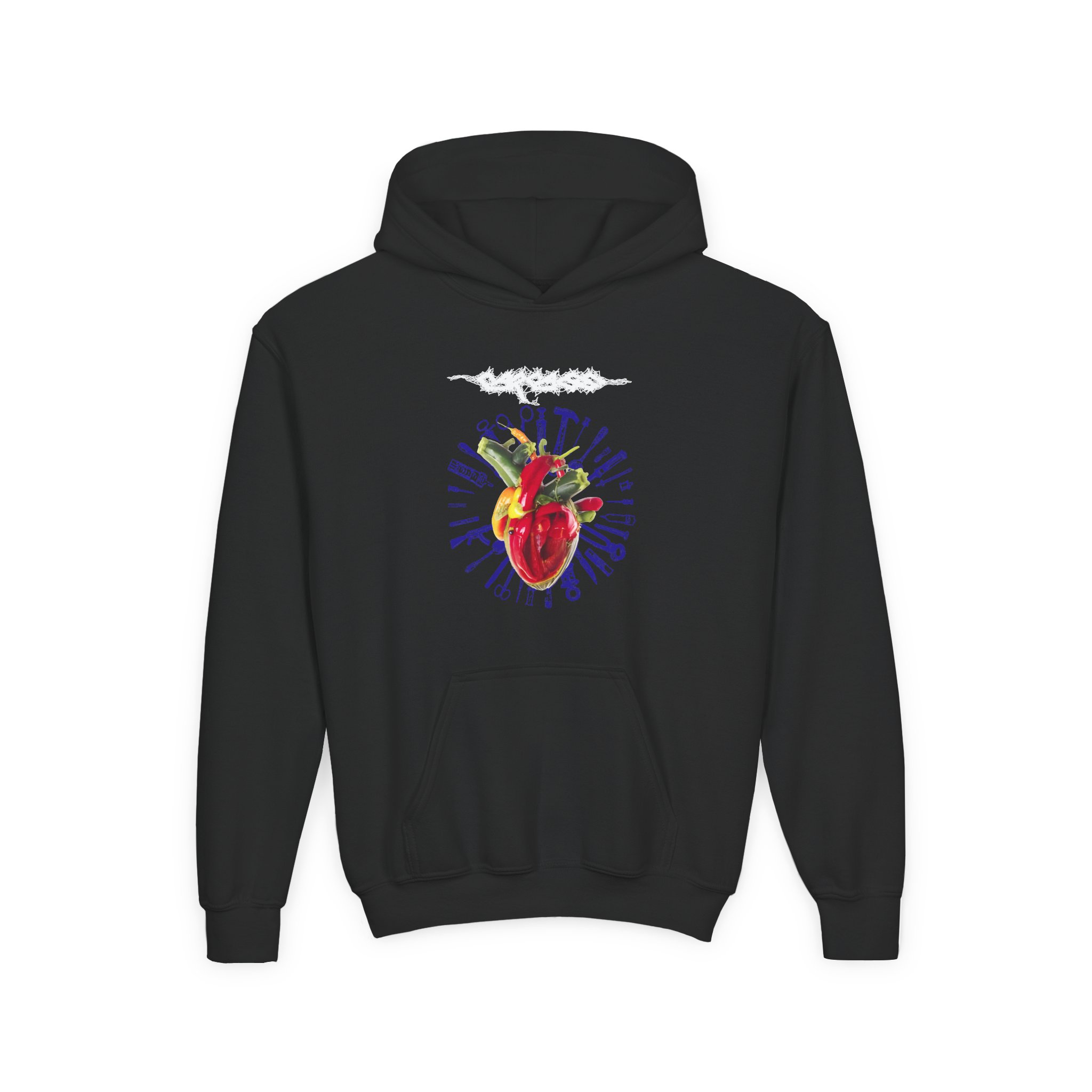 Youth Carcass Torn Arteries Heavy Blend Hooded Sweatshirt