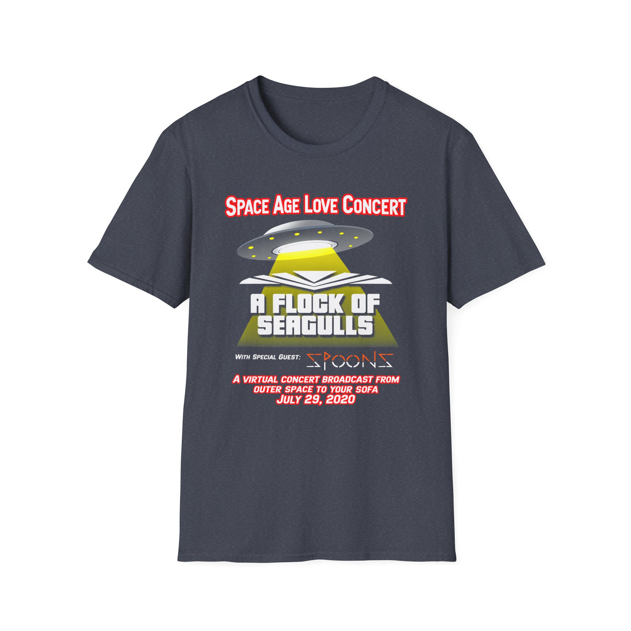 A Flock of Seagulls Space Age Love Concert Unisex Softstyle T-Shirt - Image 15
