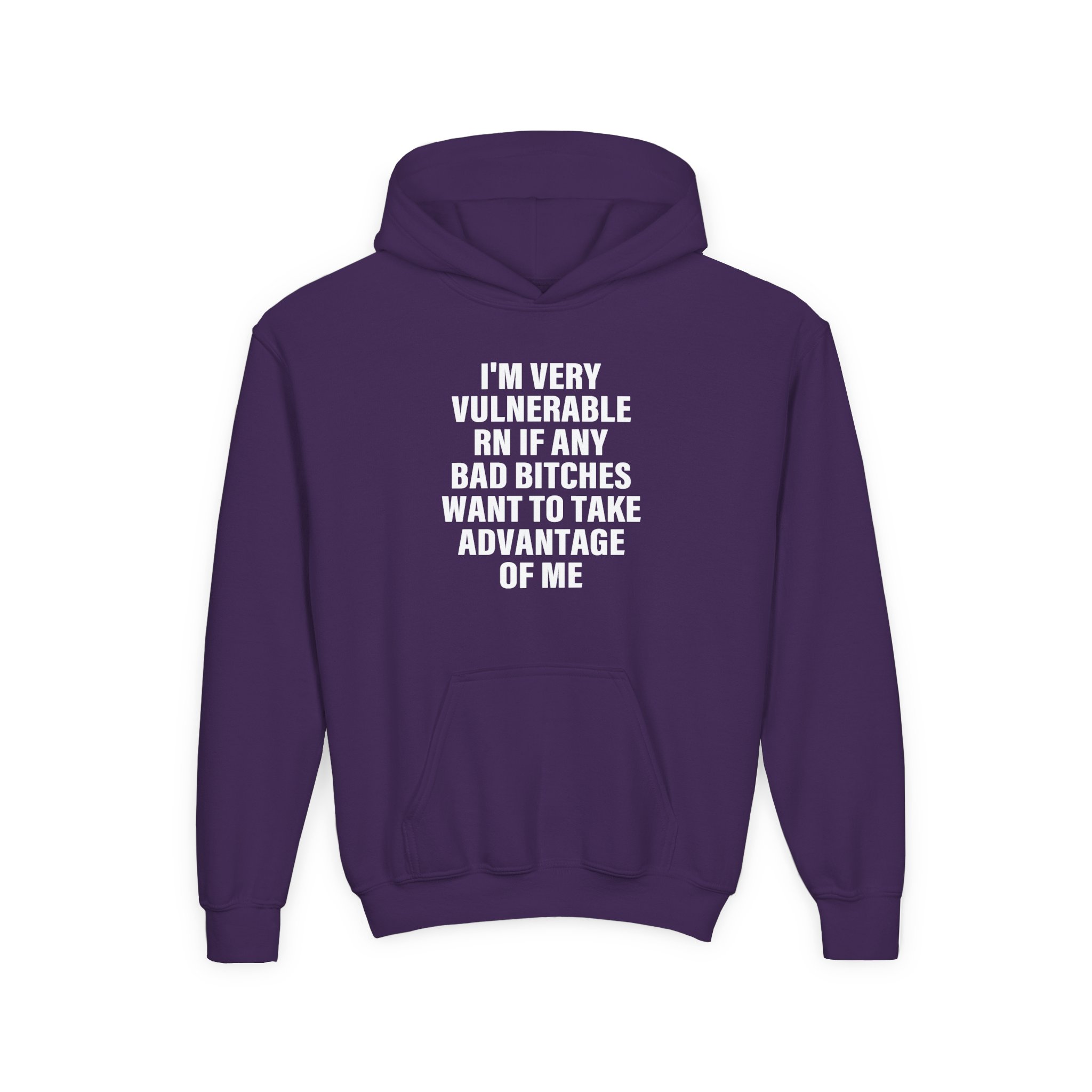 Dom Dolla I'm Very Vulnerable Rn if Any Bad Bitches Want to Take Advantage of Me Youth Heavy Blend Hooded Sweatshirt - Image 15