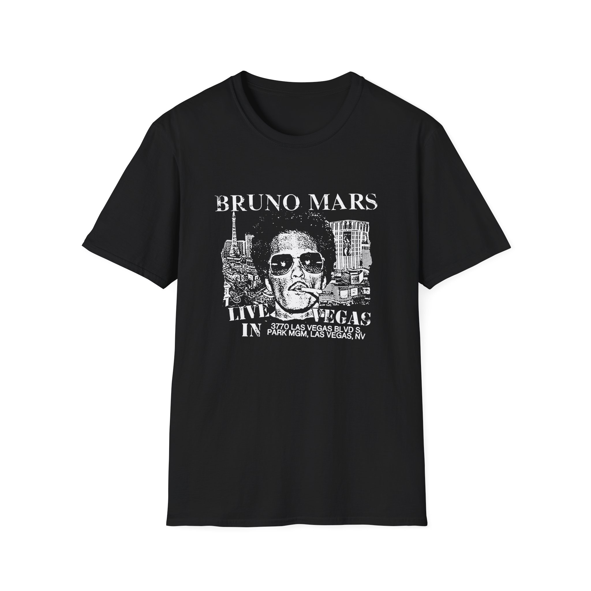 Bruno Mars Live In Vegas Unisex Softstyle T-Shirt