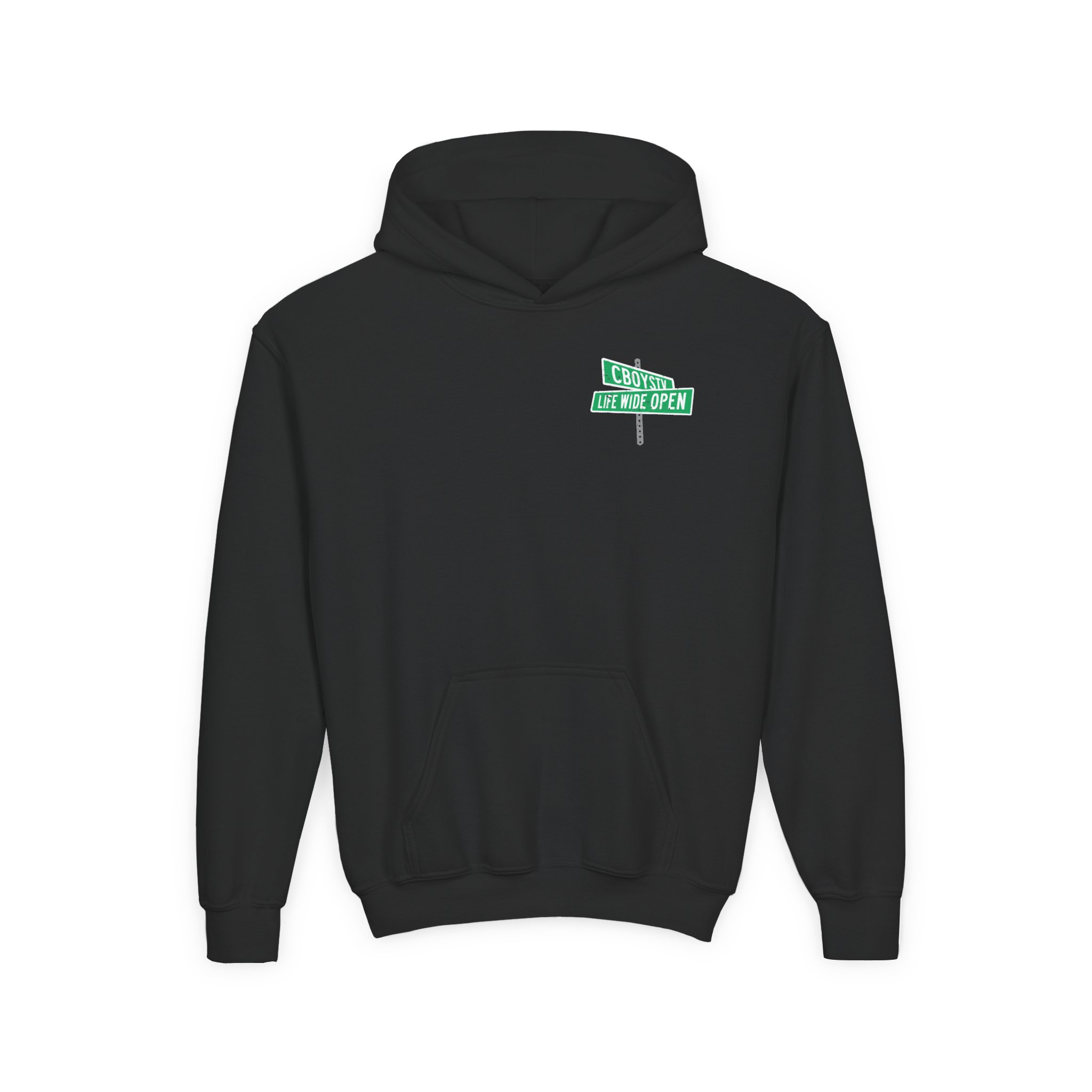 Cboystv Street Sign Youth Heavy Blend Hooded Sweatshirt