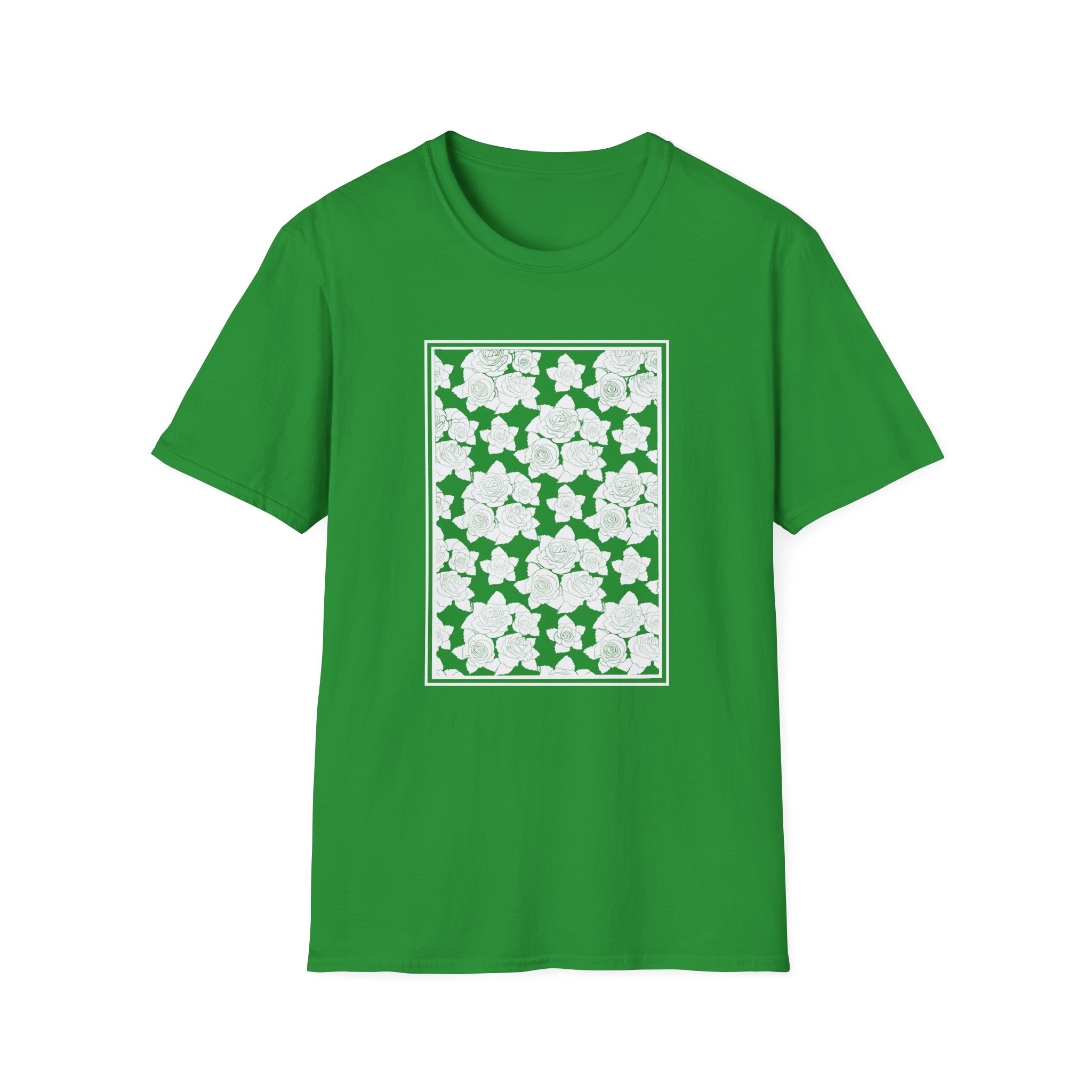 Smoke Floral Unisex Softstyle T-Shirt - Image 9