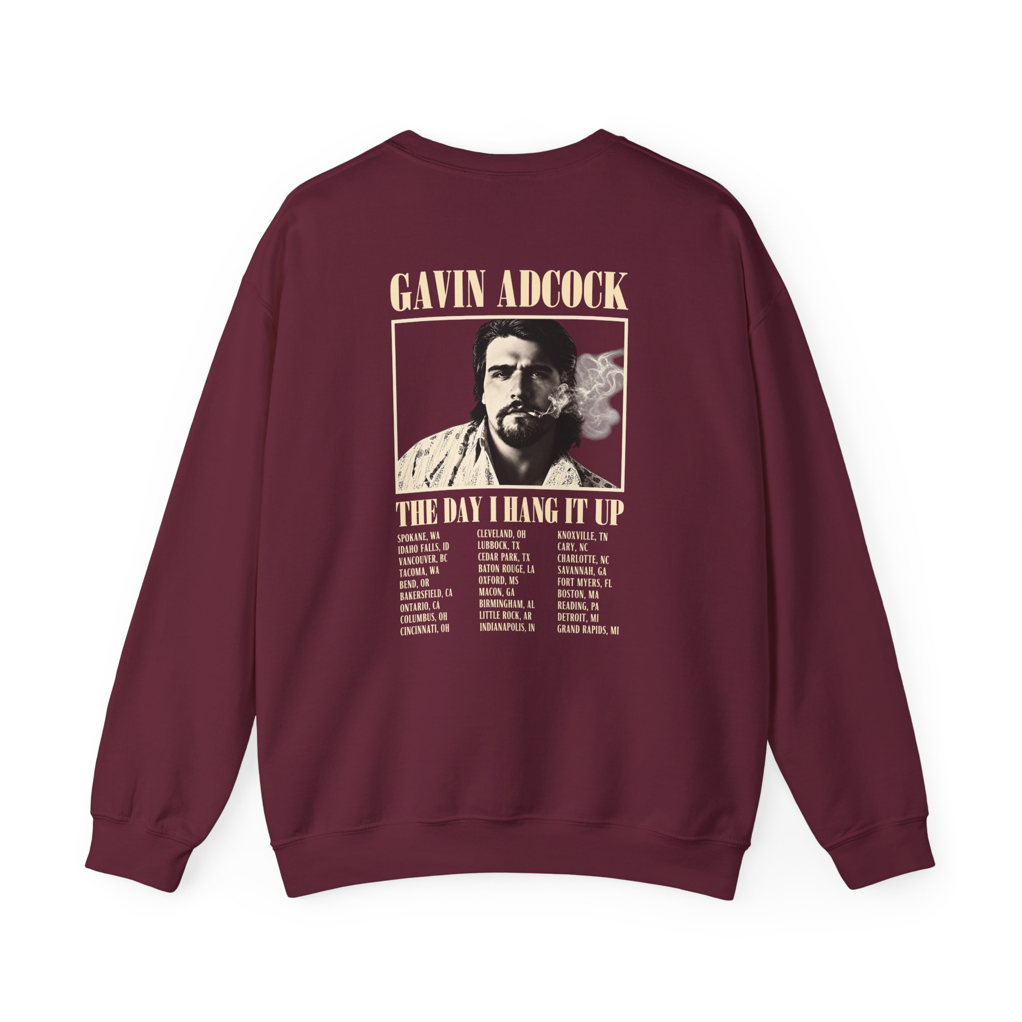 Gavin Adcock Hang It Up Tour Unisex Heavy Blend™ Crewneck Sweatshirt - Image 6