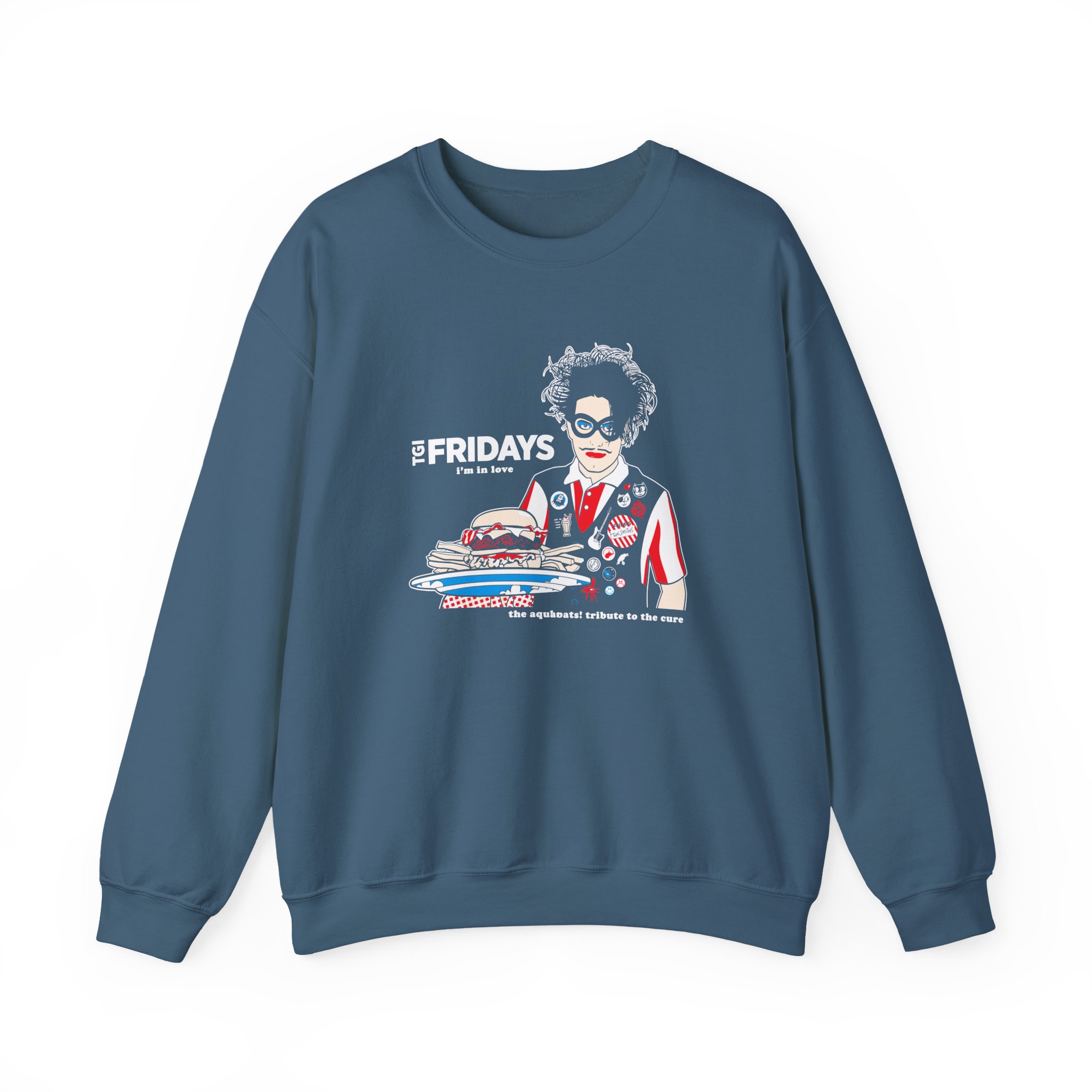 The Aquabats! TGI Fridays I’m In Love Tribute To The Cure Unisex Heavy Blend™ Crewneck Sweatshirt - Image 9