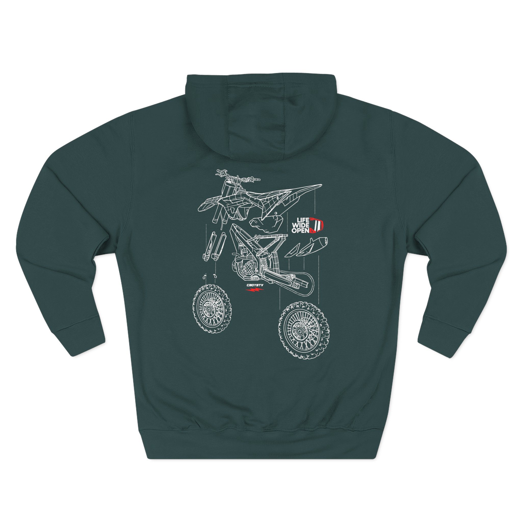 Cboystv Dirtbike Blowup Three-Panel Fleece Hoodie - Image 8