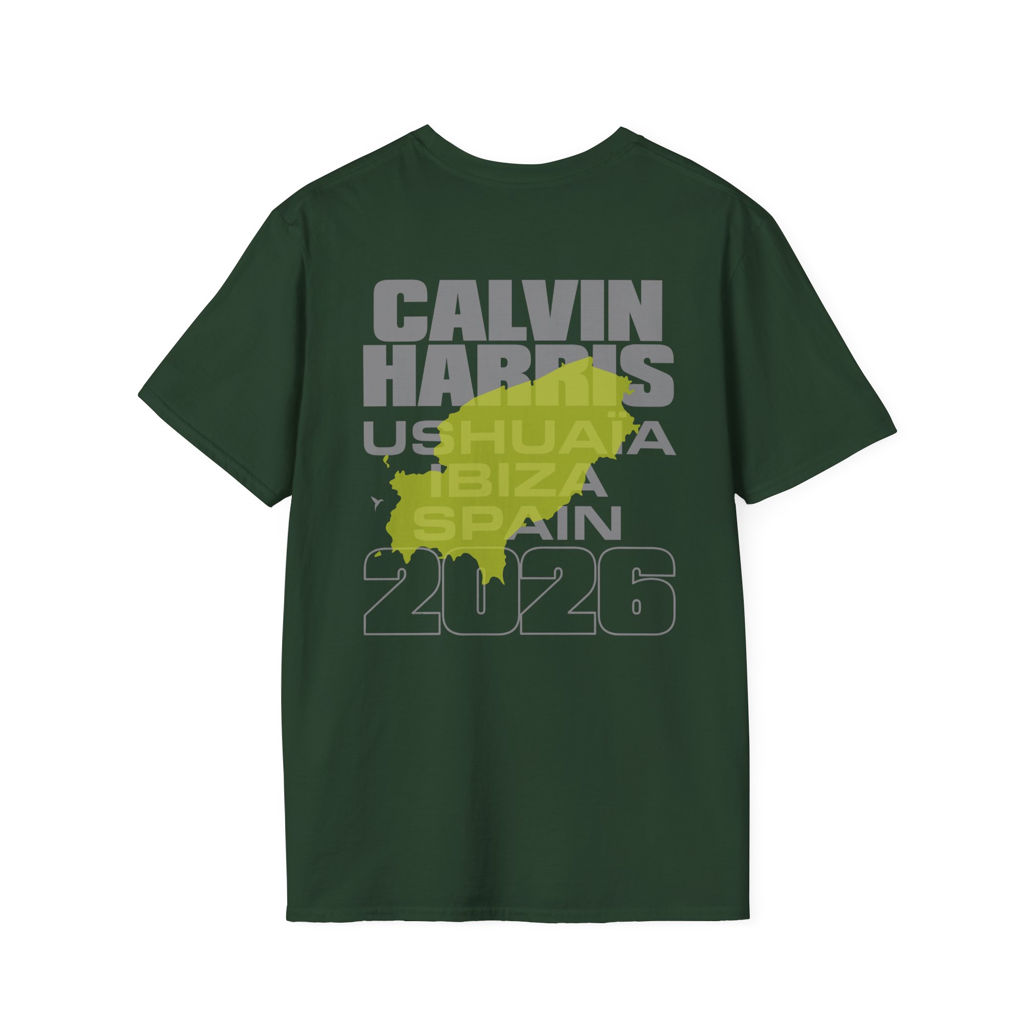 Calvin Harris Ibiza Text Unisex Softstyle T-Shirt - Image 8
