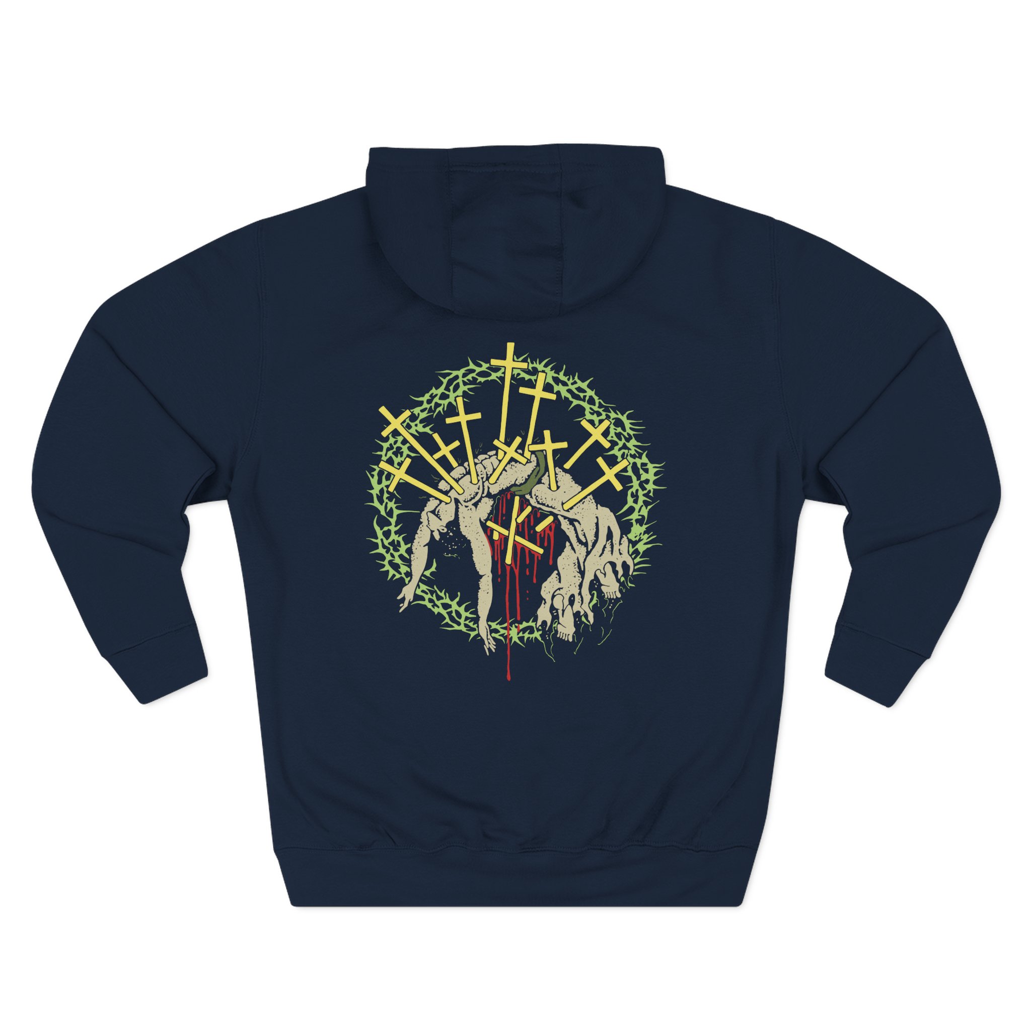 Knocked Loose Crown of Thorns Three-Panel Fleece Hoodie - Image 8