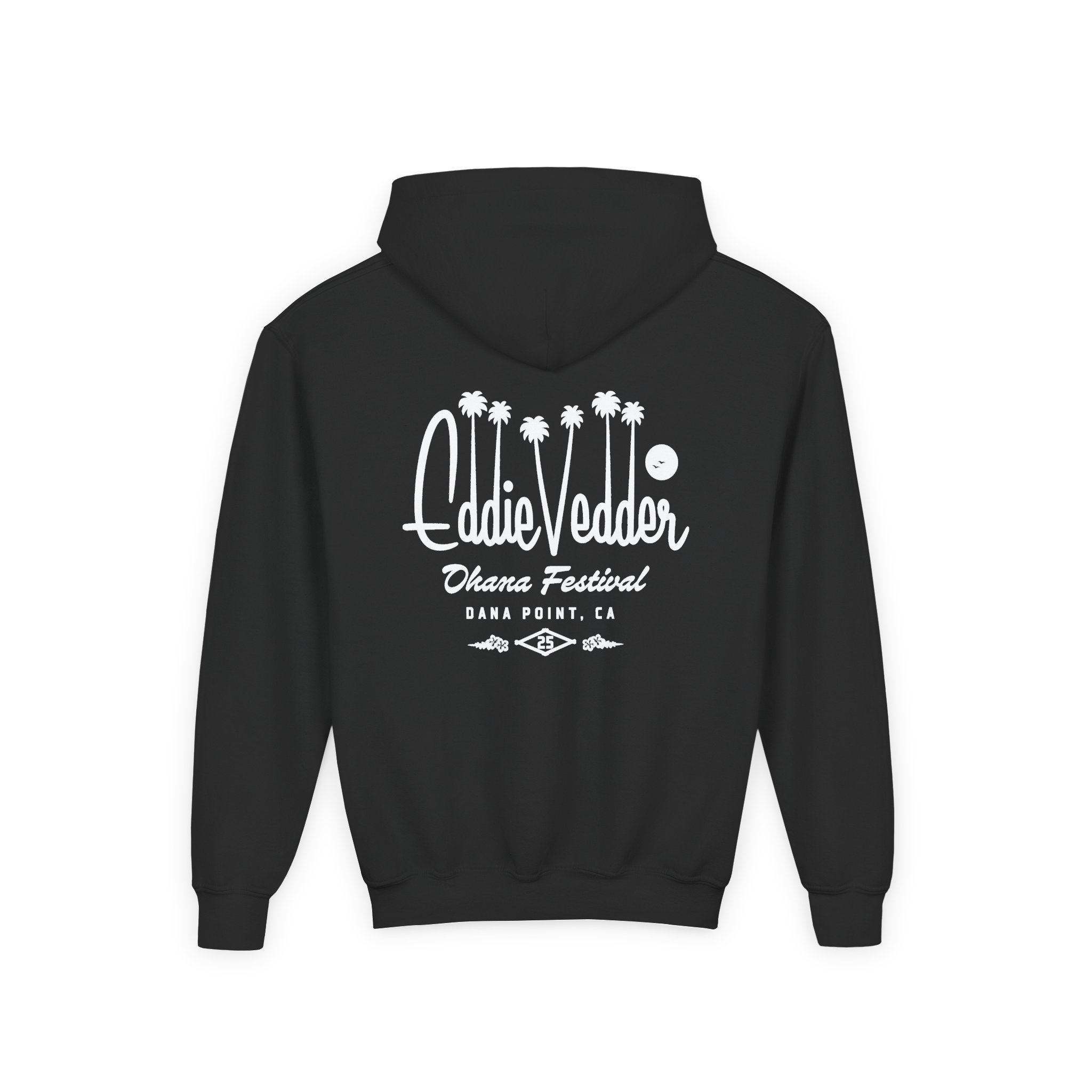 Eddie Vedder Palm Script Youth Heavy Blend Hooded Sweatshirt - Image 2