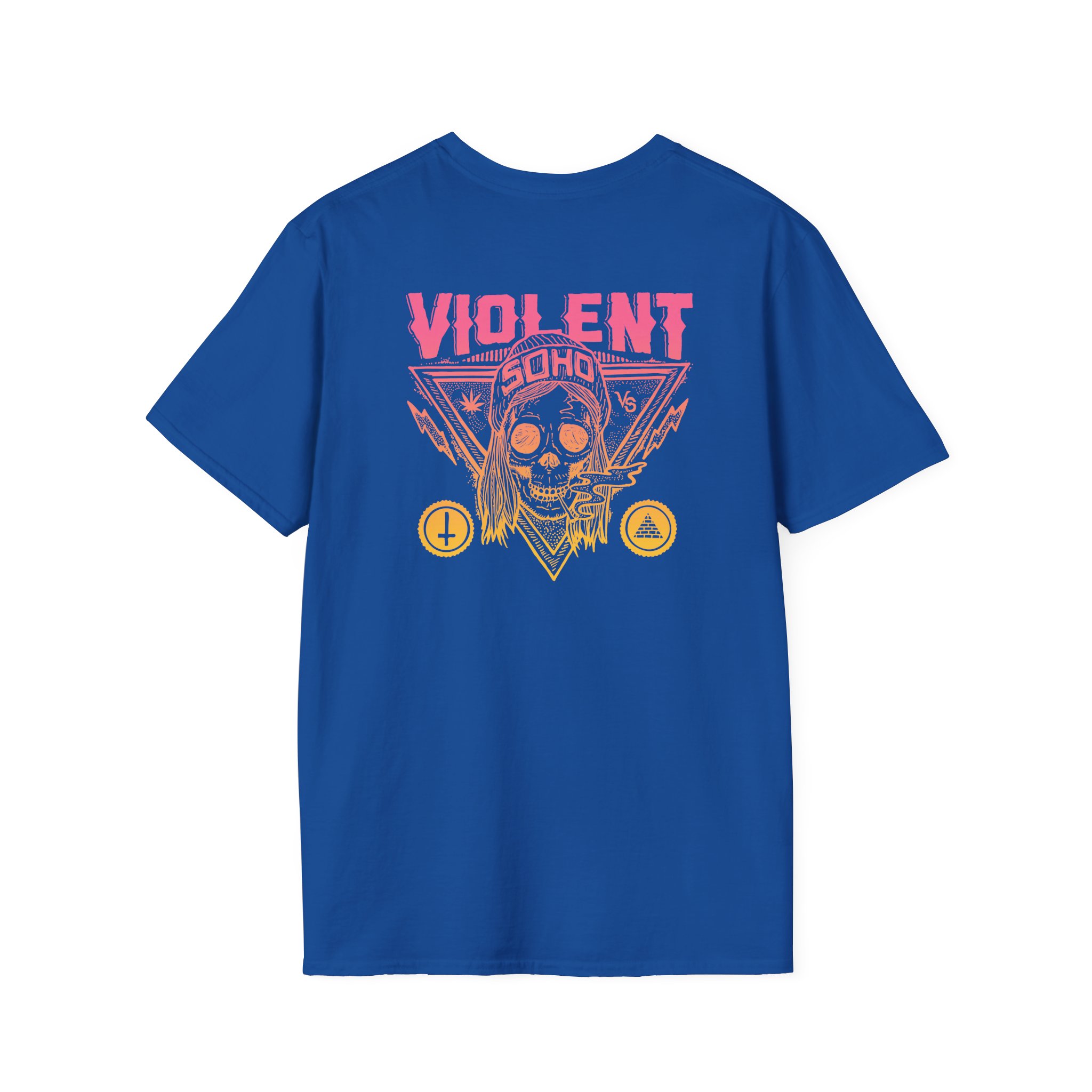 Violent Soho Blazin' Skull Gradient Unisex Softstyle T-Shirt - Image 8