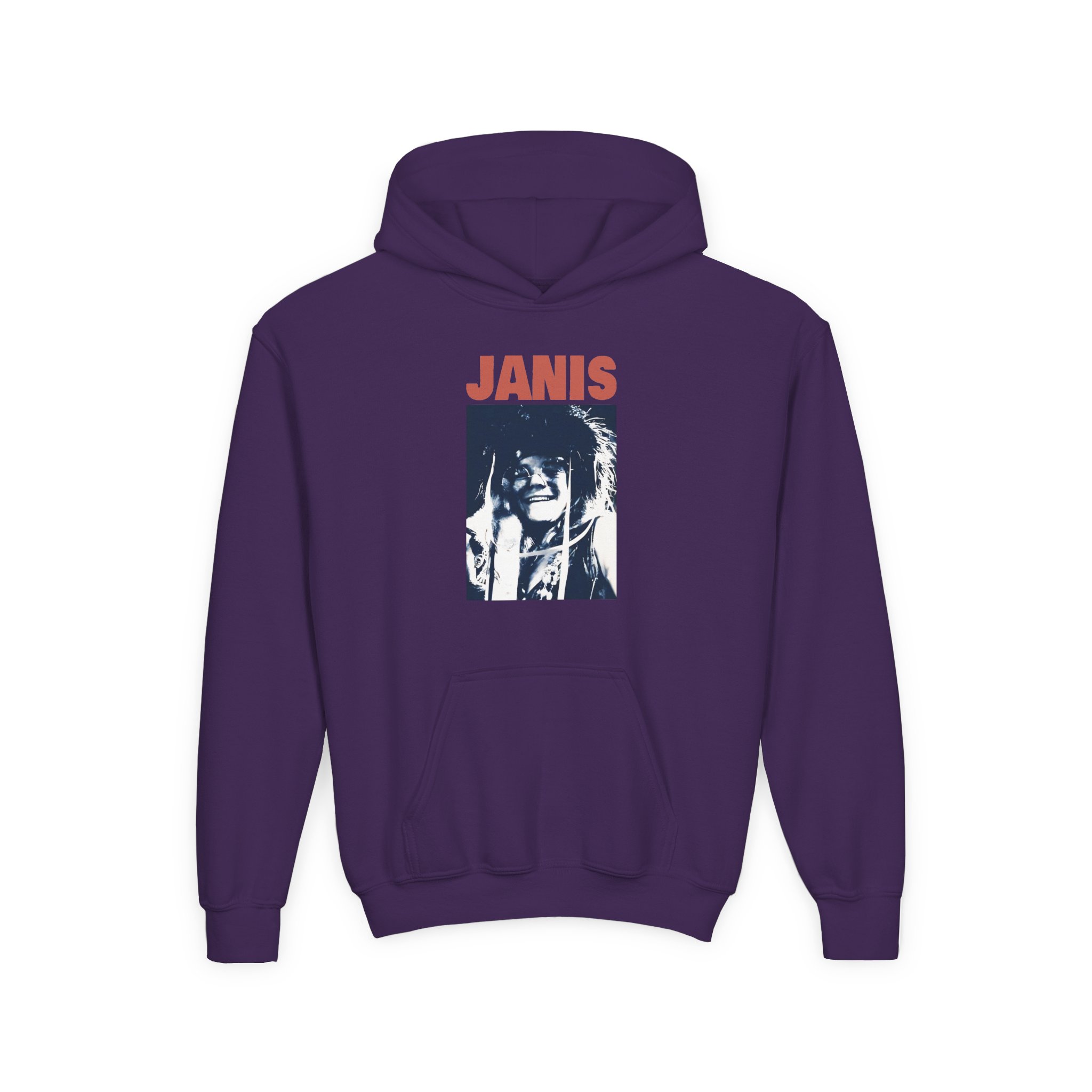 Janis Joplin Beatnick Youth Heavy Blend Hooded Sweatshirt - Image 15