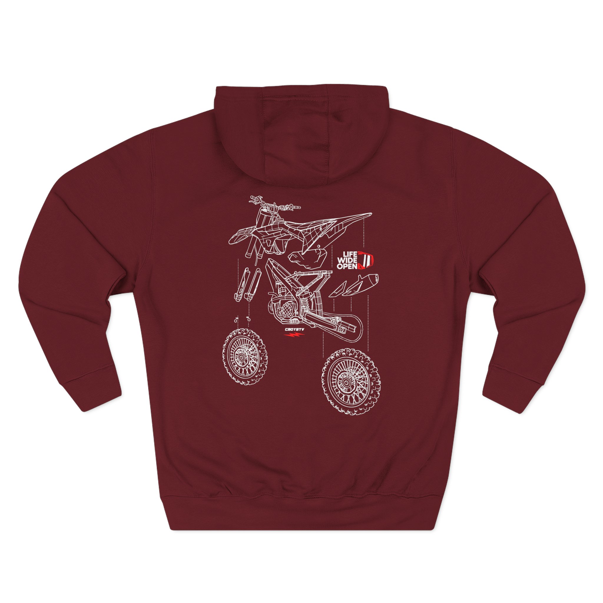 Cboystv Dirtbike Blowup Three-Panel Fleece Hoodie - Image 14