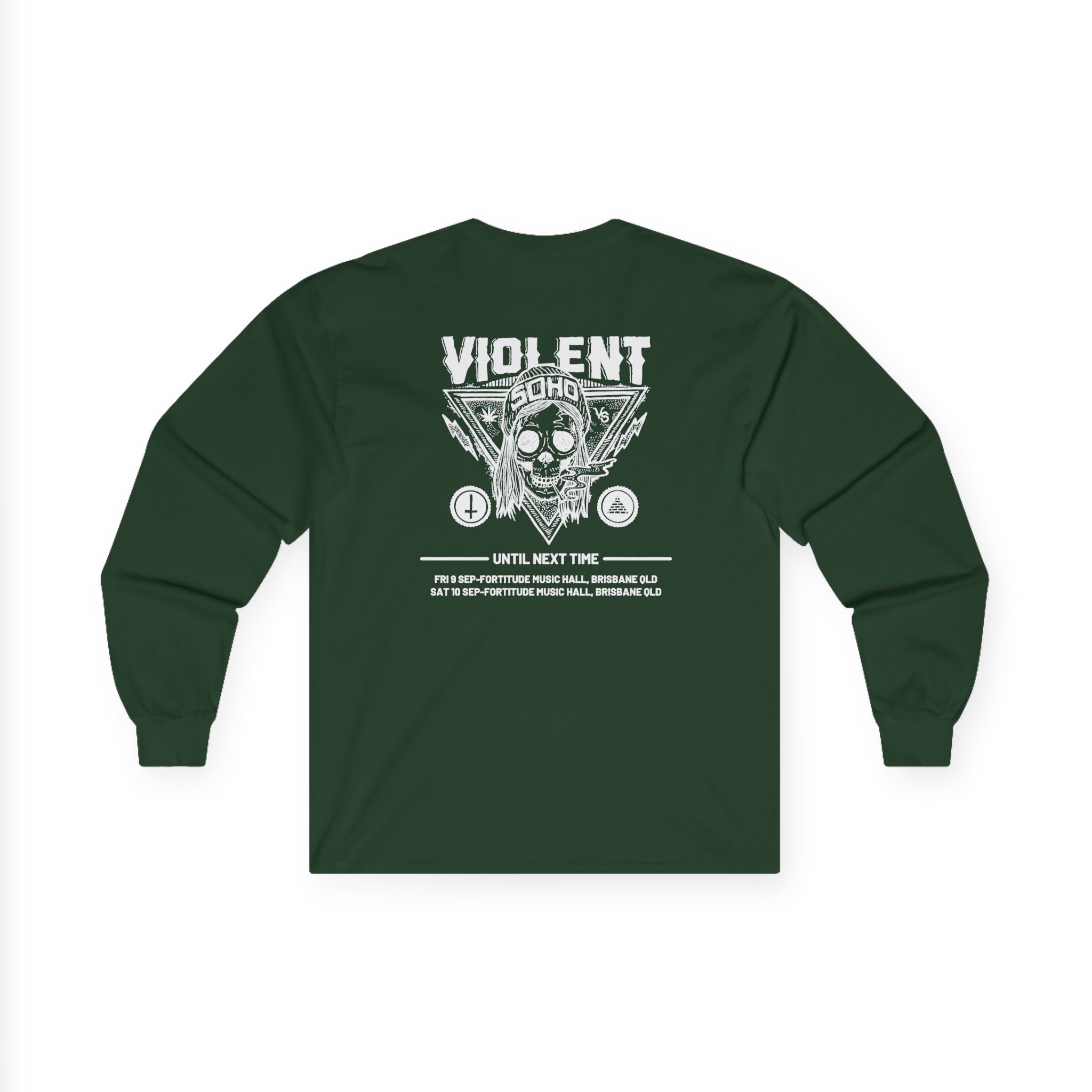 Violent Soho Until Next Time Blazin' Skull Unisex Ultra Cotton Long Sleeve Tee - Image 8