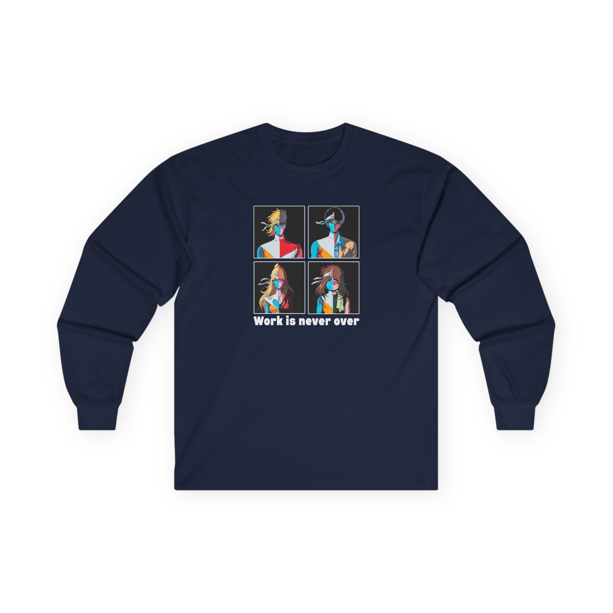 Daft Punk Work is never over Unisex Ultra Cotton Long Sleeve Tee - Image 15