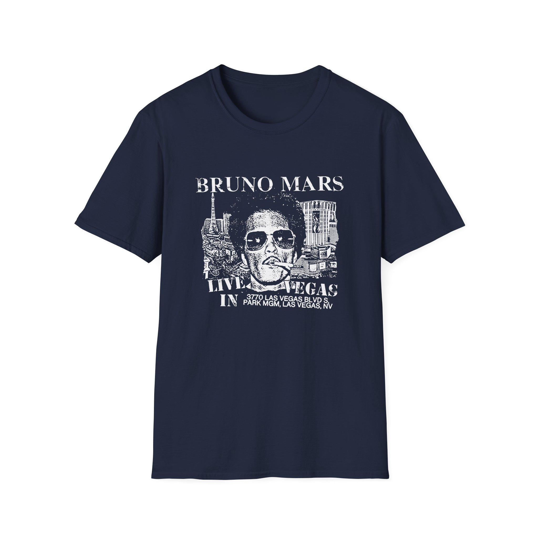 Bruno Mars Live In Vegas Unisex Softstyle T-Shirt - Image 9