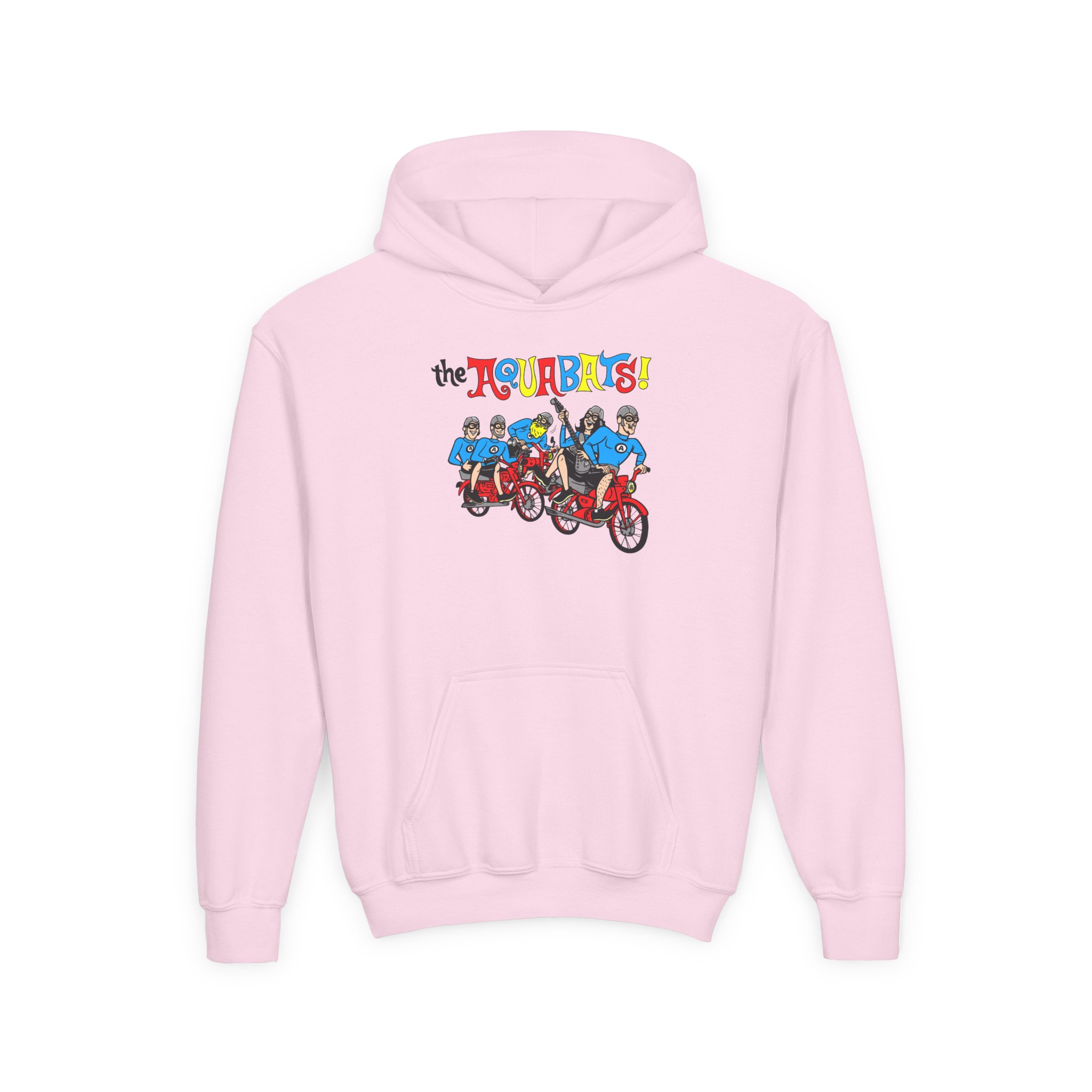 The Aquabats on a Bike! Youth Heavy Blend Hooded Sweatshirt - Image 5