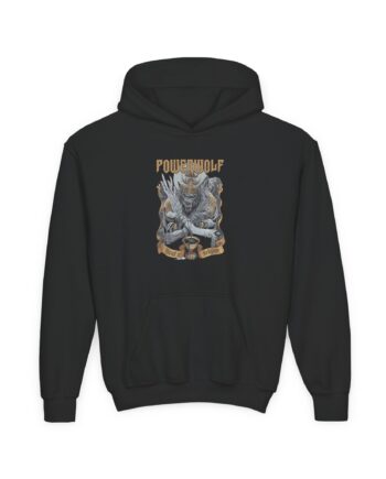Powerwolf Wolf vs. Angel Youth Heavy Blend Hooded Sweatshirt