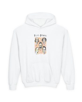 Blue October Caricature Youth Heavy Blend Hooded Sweatshirt