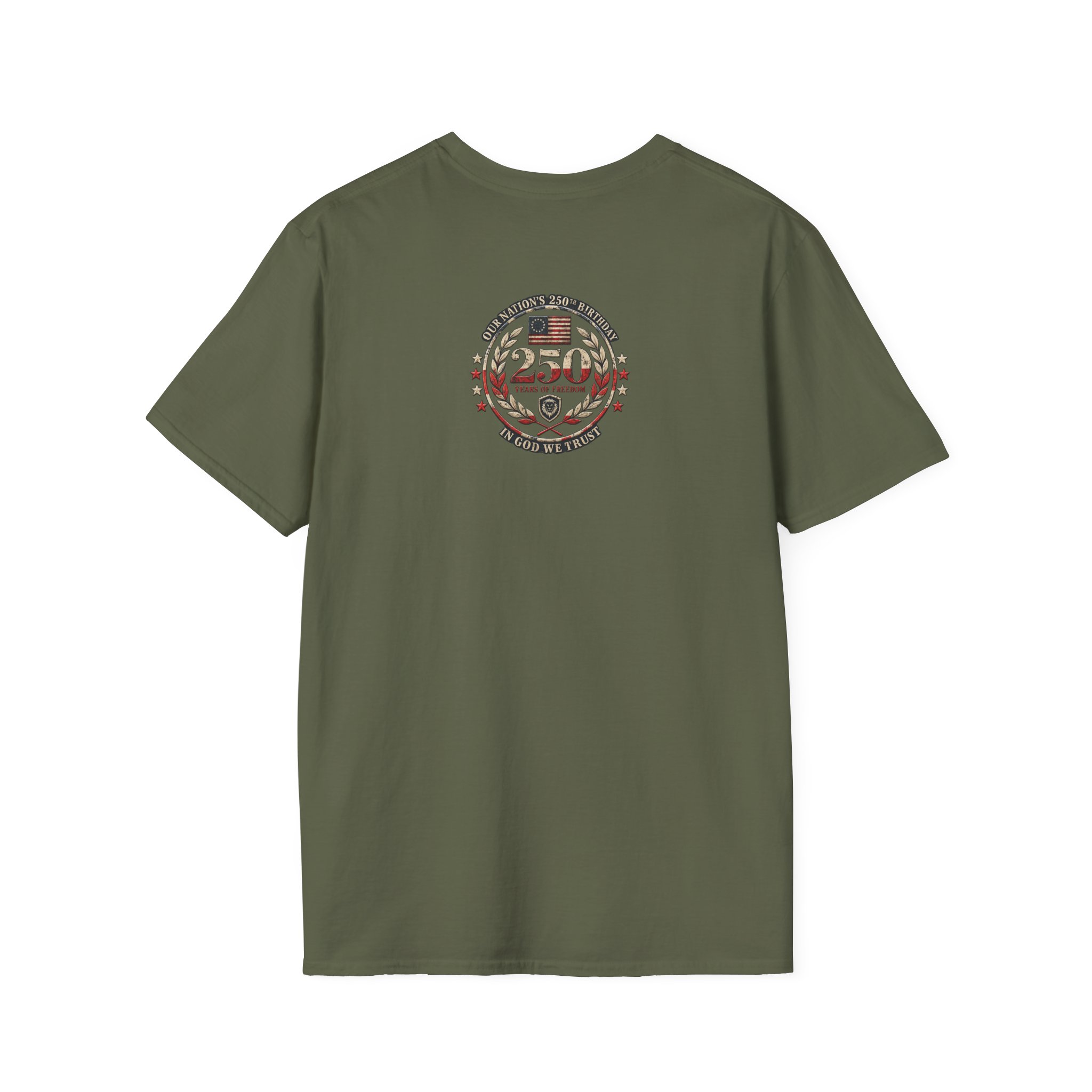 Valuetainment Flb Flag Script Unisex Softstyle T-Shirt - Image 6